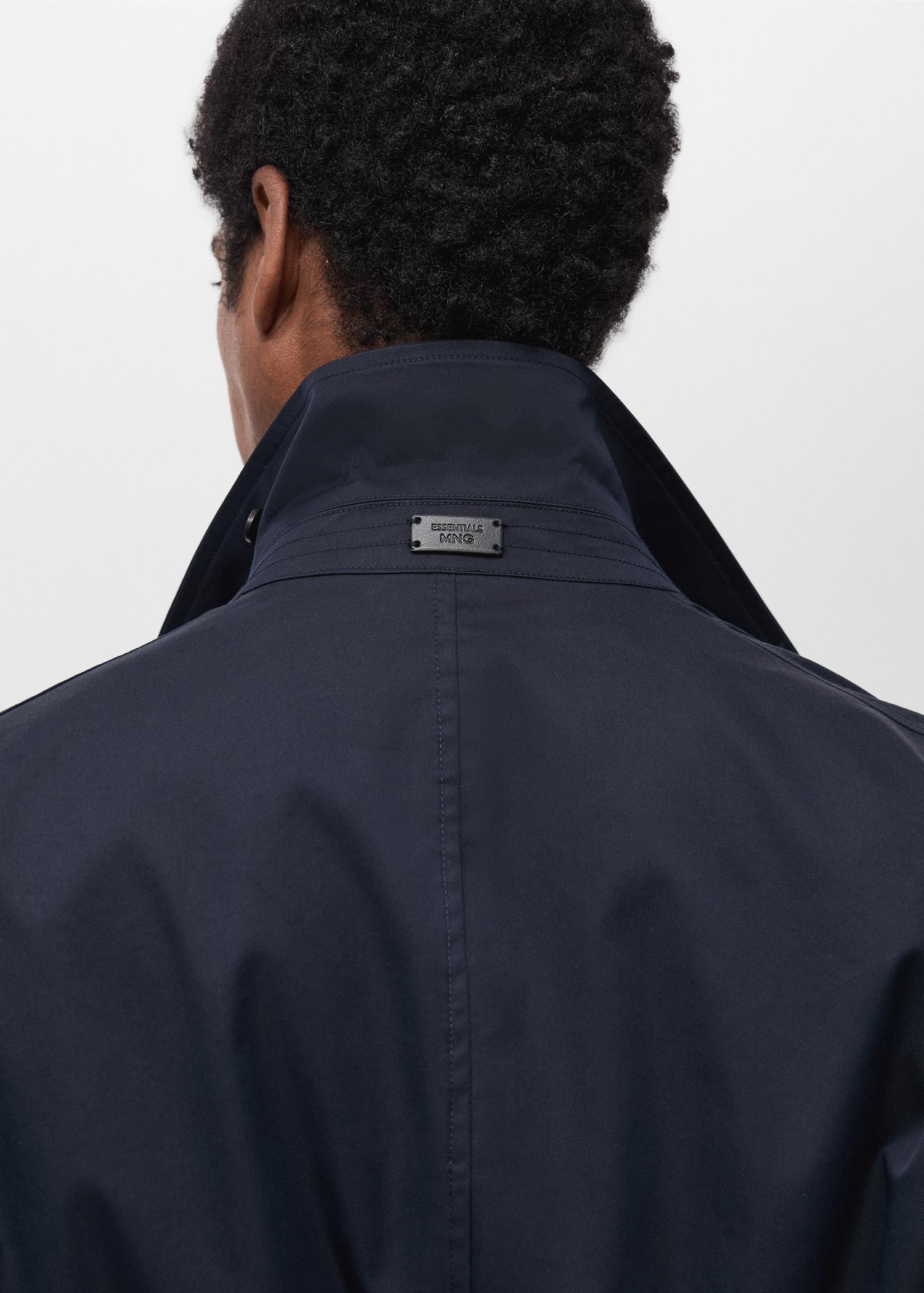 Water-repellent cotton jacket - Men | MANGO USA Product Image