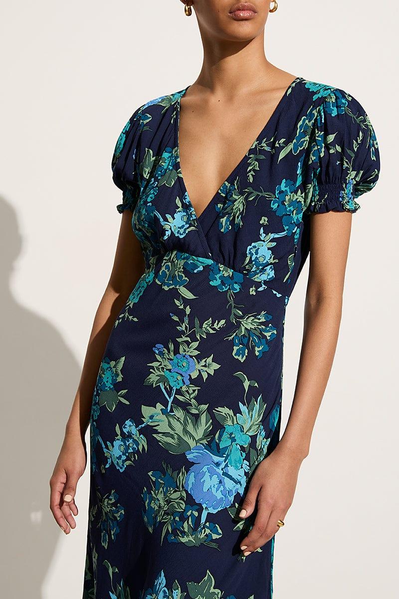 Reis Maxi Dress Escala Floral Navy - Final Sale Product Image