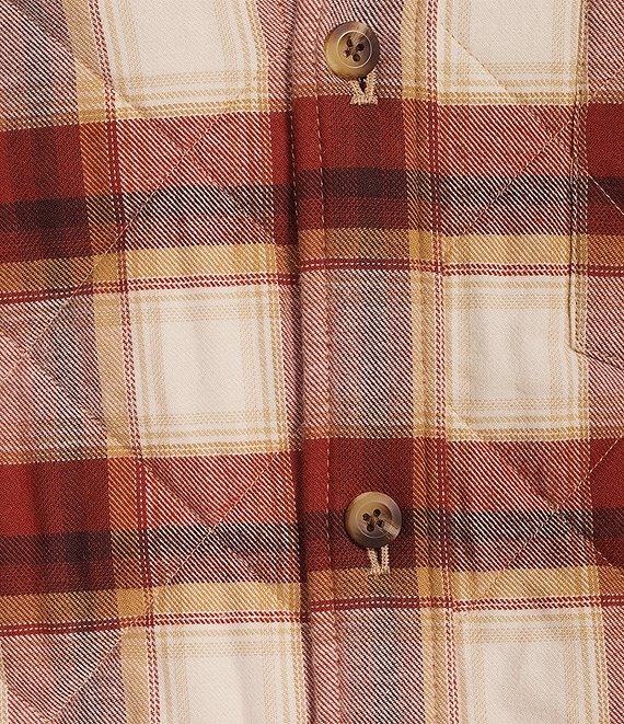 Roundtree & Yorke Long Sleeve Quilted Medium Plaid Shirt Jacket Product Image