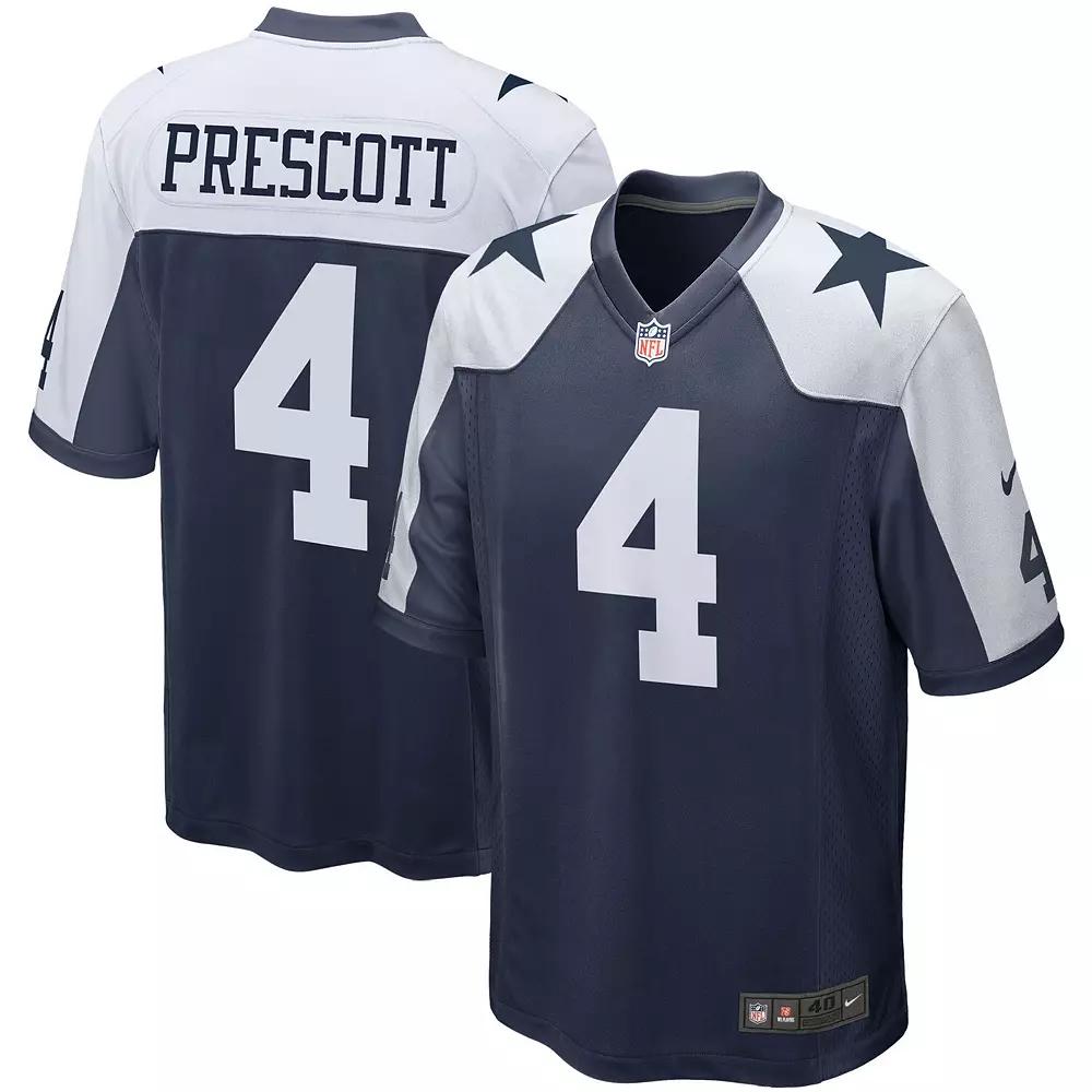 Men's Nike Dak Prescott Navy Dallas Cowboys Alternate Game Team Jersey,  Product Image