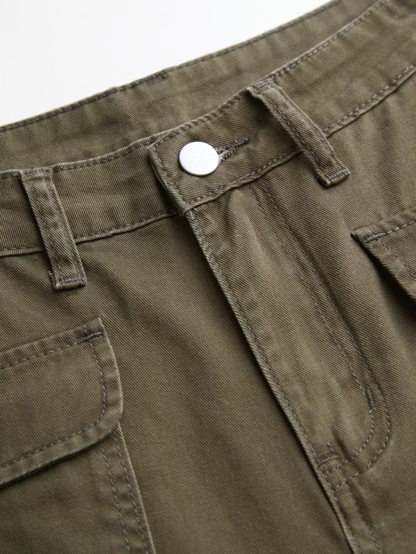 Vintage 90s Green Cargo Jeans Product Image