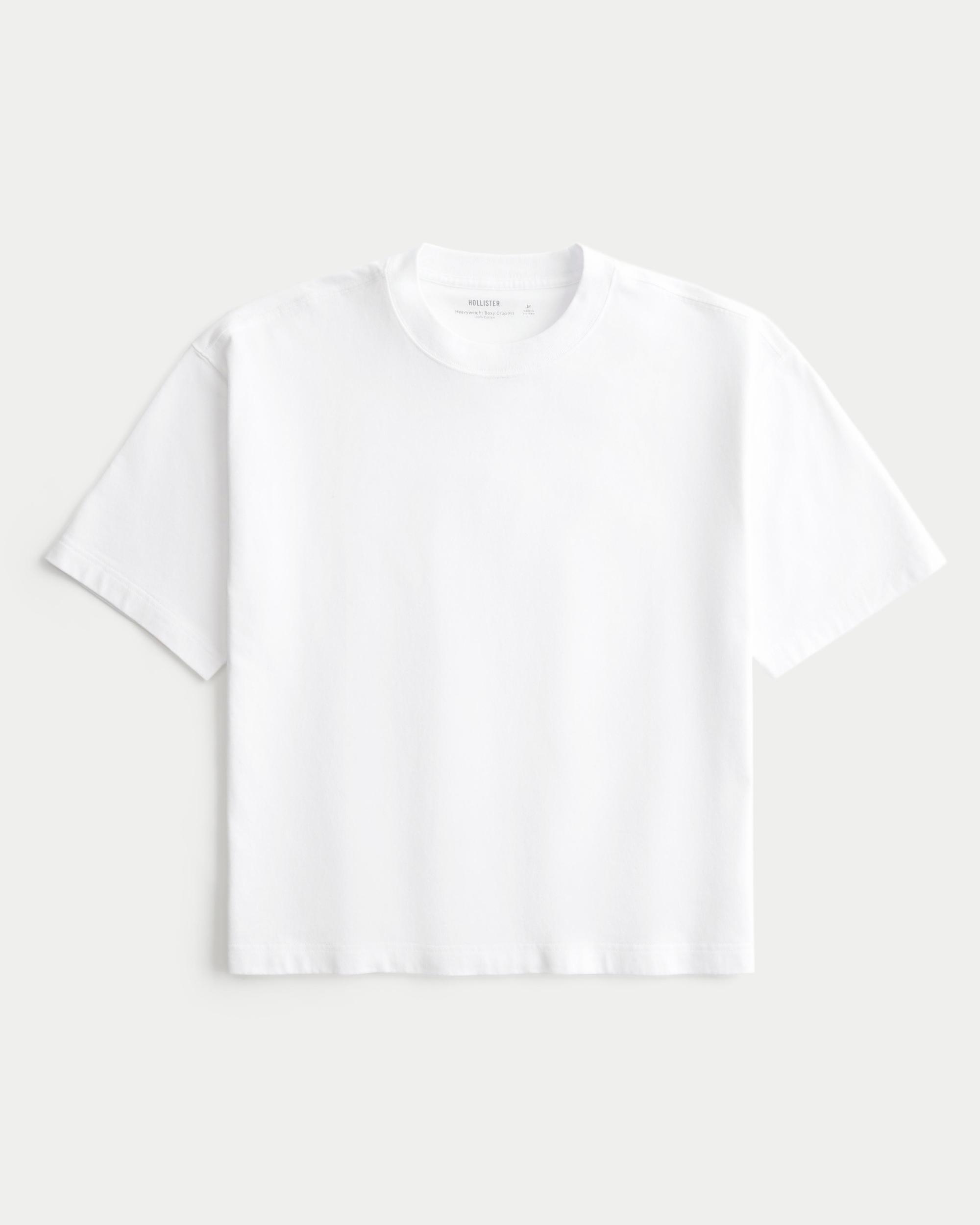 Boxy Heavyweight Crop Crew T-Shirt Product Image