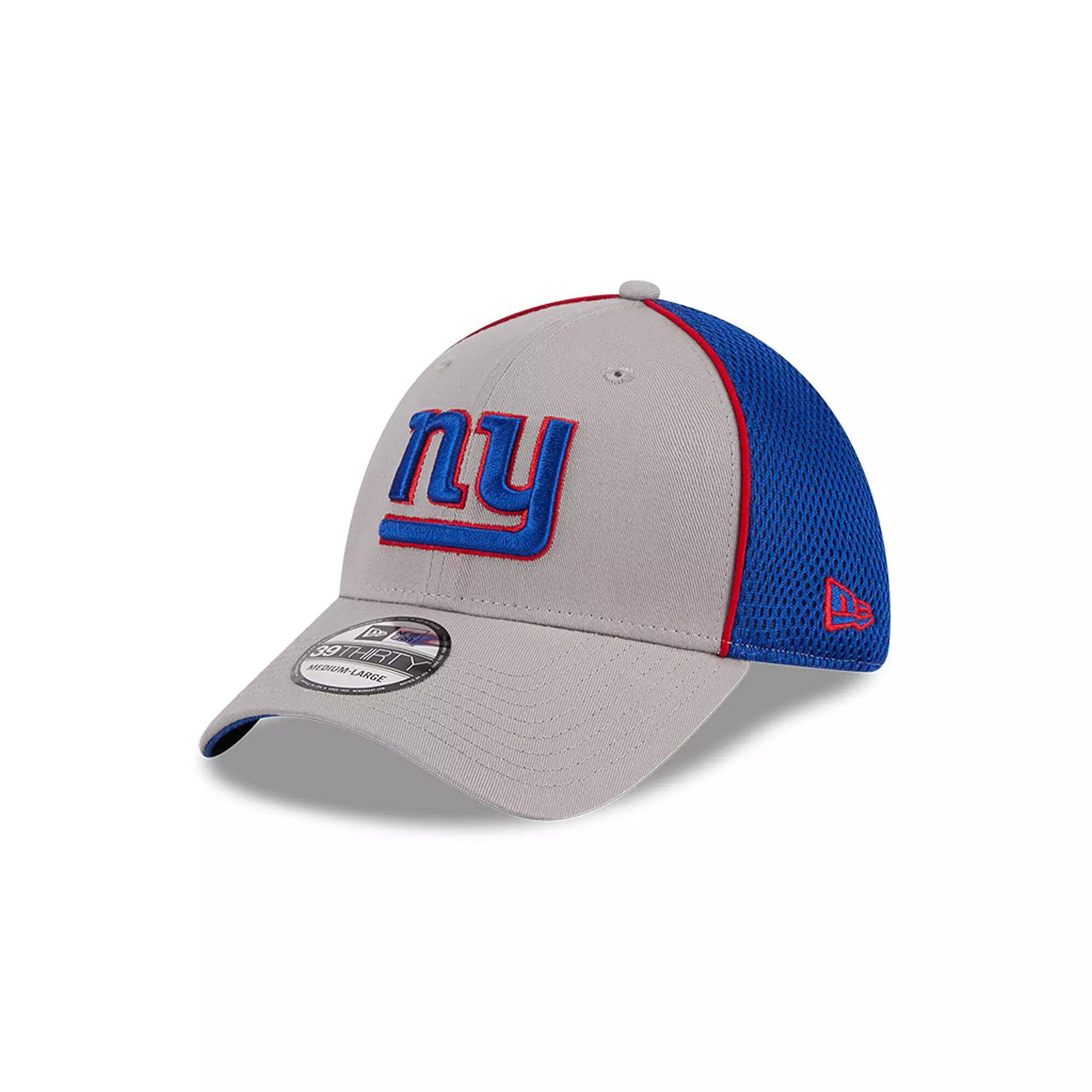 Mens New Era Gray New York Giants Pipe 39THIRTY Flex Hat Product Image