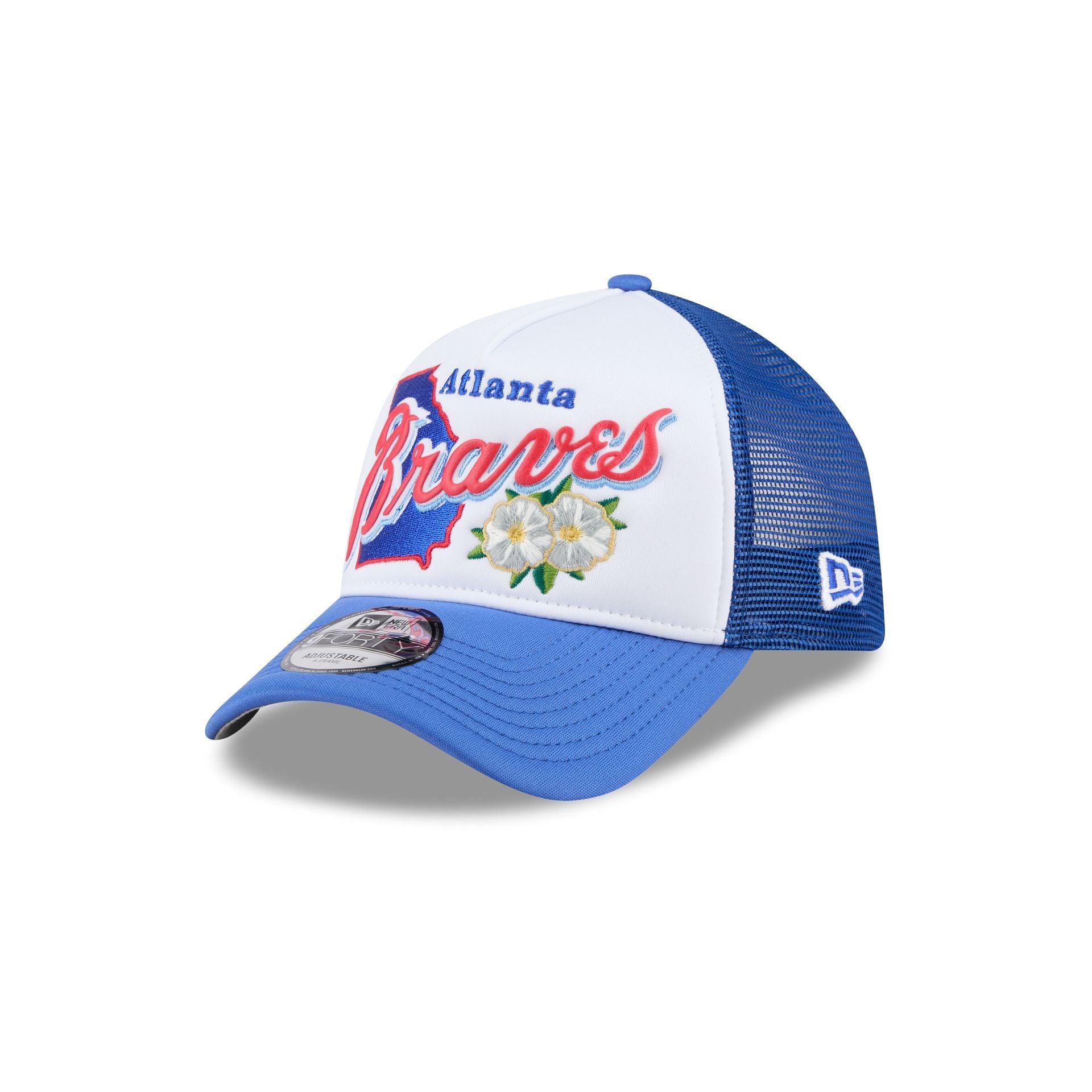 Atlanta Braves State Flower 9FORTY A-Frame Trucker Hat Male Product Image