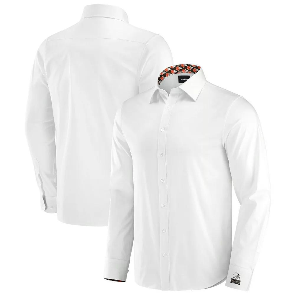 Men's J. Palmer White Philadelphia Eagles Man-In-Motion Long Sleeve Button-Up Dress Shirt,  Product Image