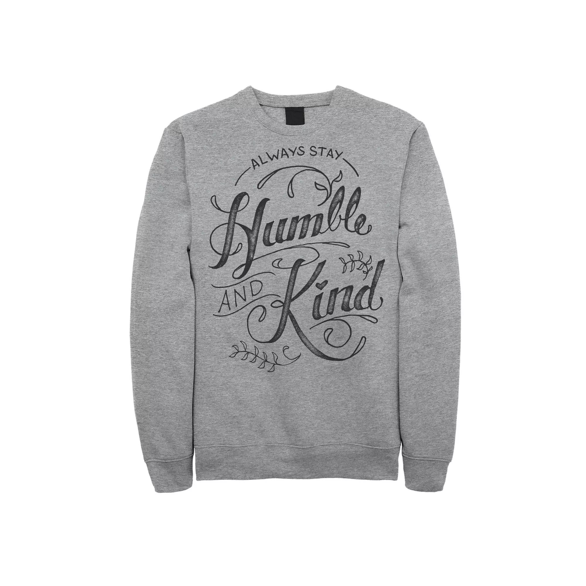 Men's Fifth Sun "Always Stay Humble And Kind" Script Sweatshirt, Size: Small, Athletic Grey Product Image
