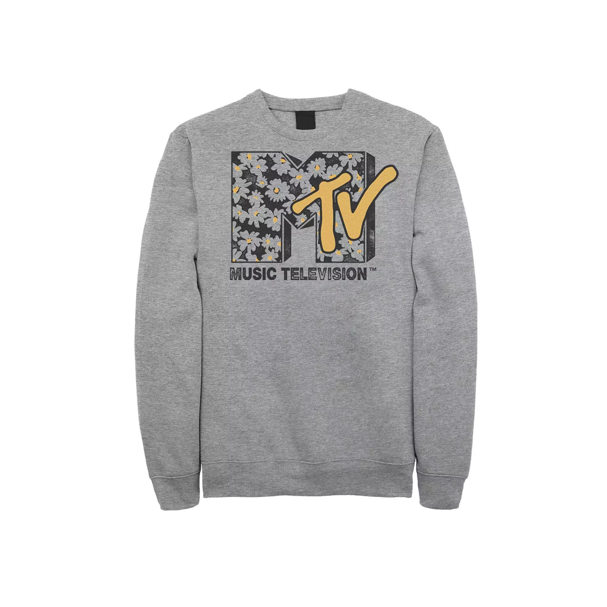 Men's MTV Daisy Distressed Logo Sweatshirt,  Product Image