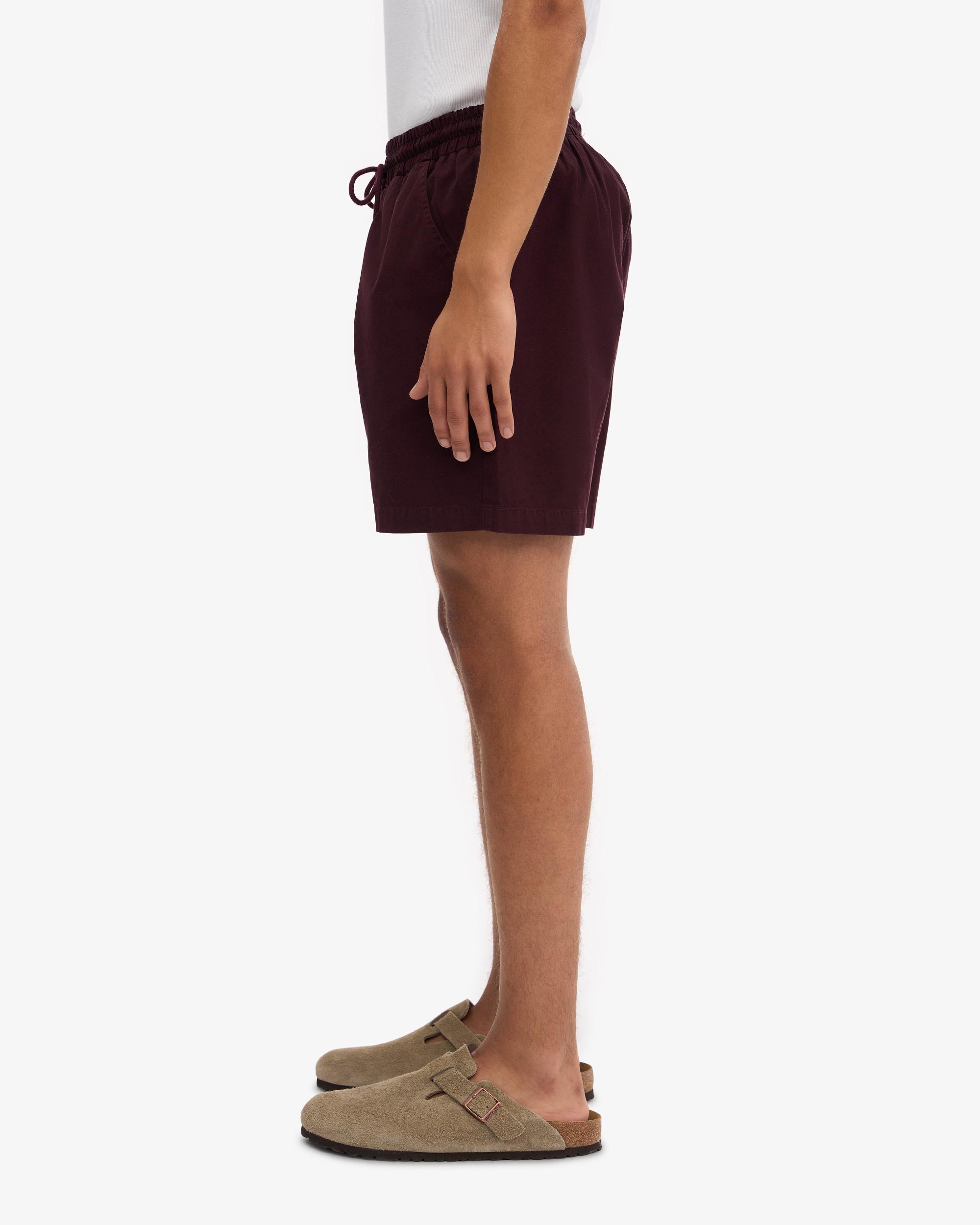 Organic Twill Shorts - Oxblood Red Product Image