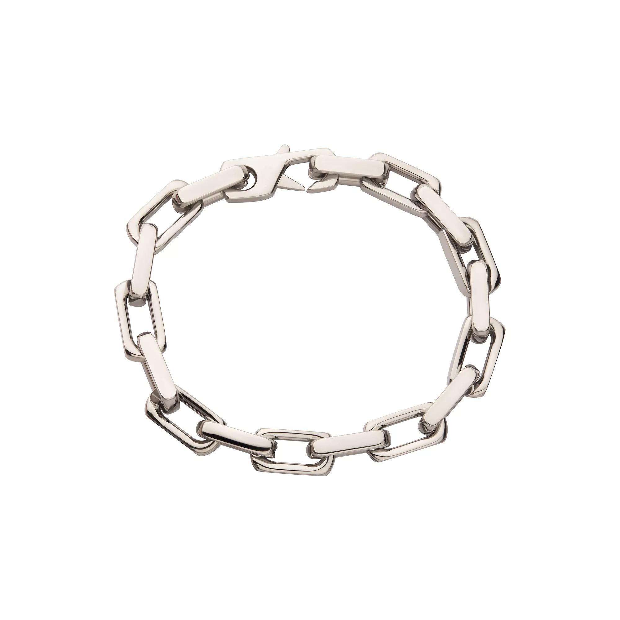 Men's Stainless Steel Oversized Square Links Chunky Bracelet, Size: 8", Silver Tone Product Image
