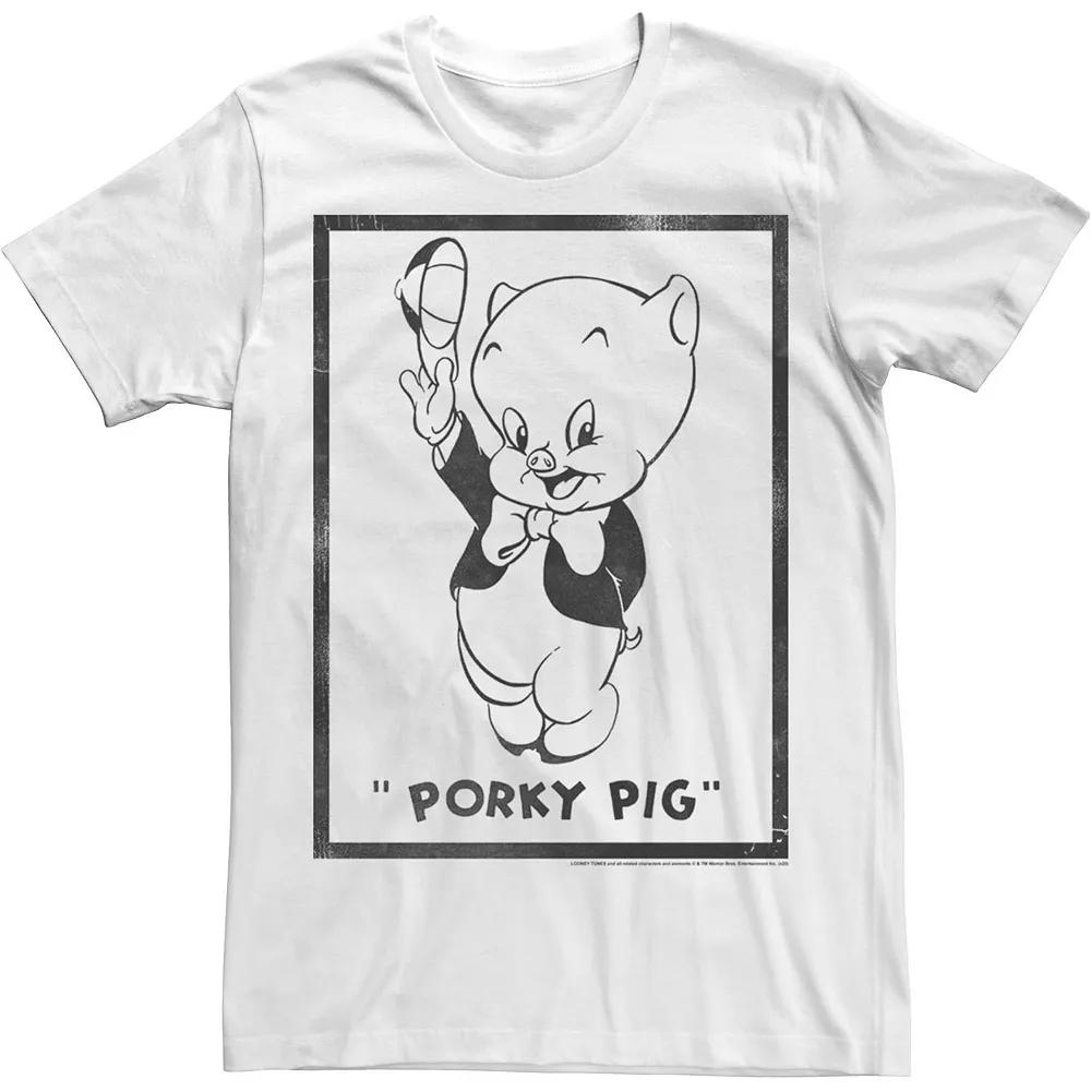 Men's Looney Tunes Porky Pig Classic Poster Tee,  Product Image