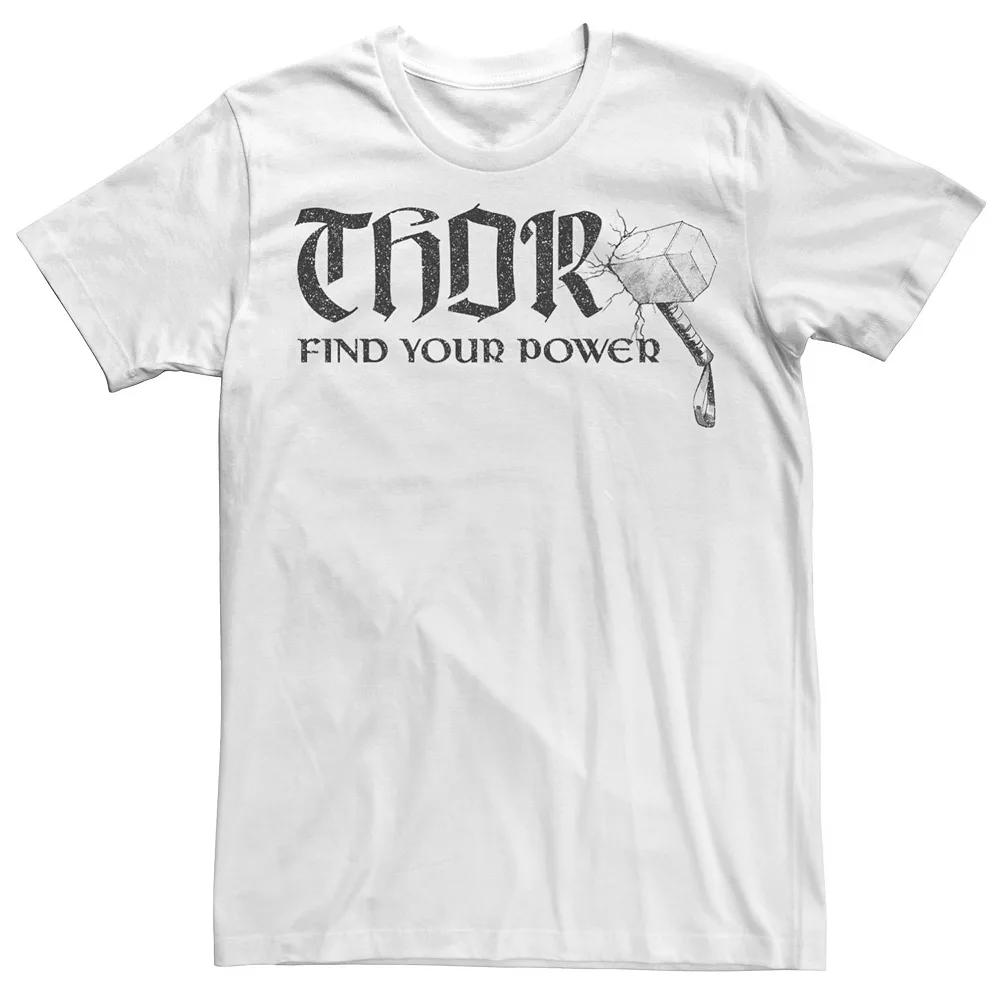 Men's Marvel Thor Find Your Power Hammer Text Tee,  Product Image