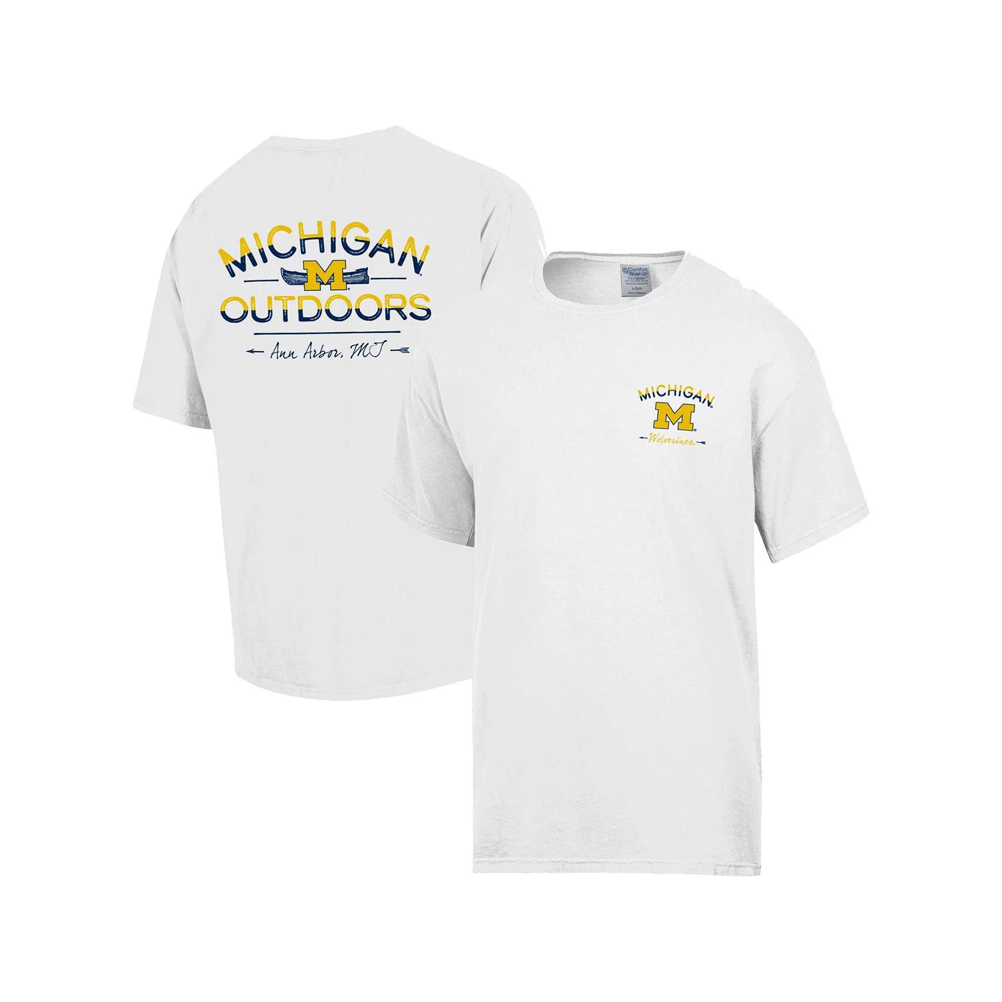 Men's Comfort Wash White Michigan Wolverines Great Outdoors T-Shirt,  Product Image