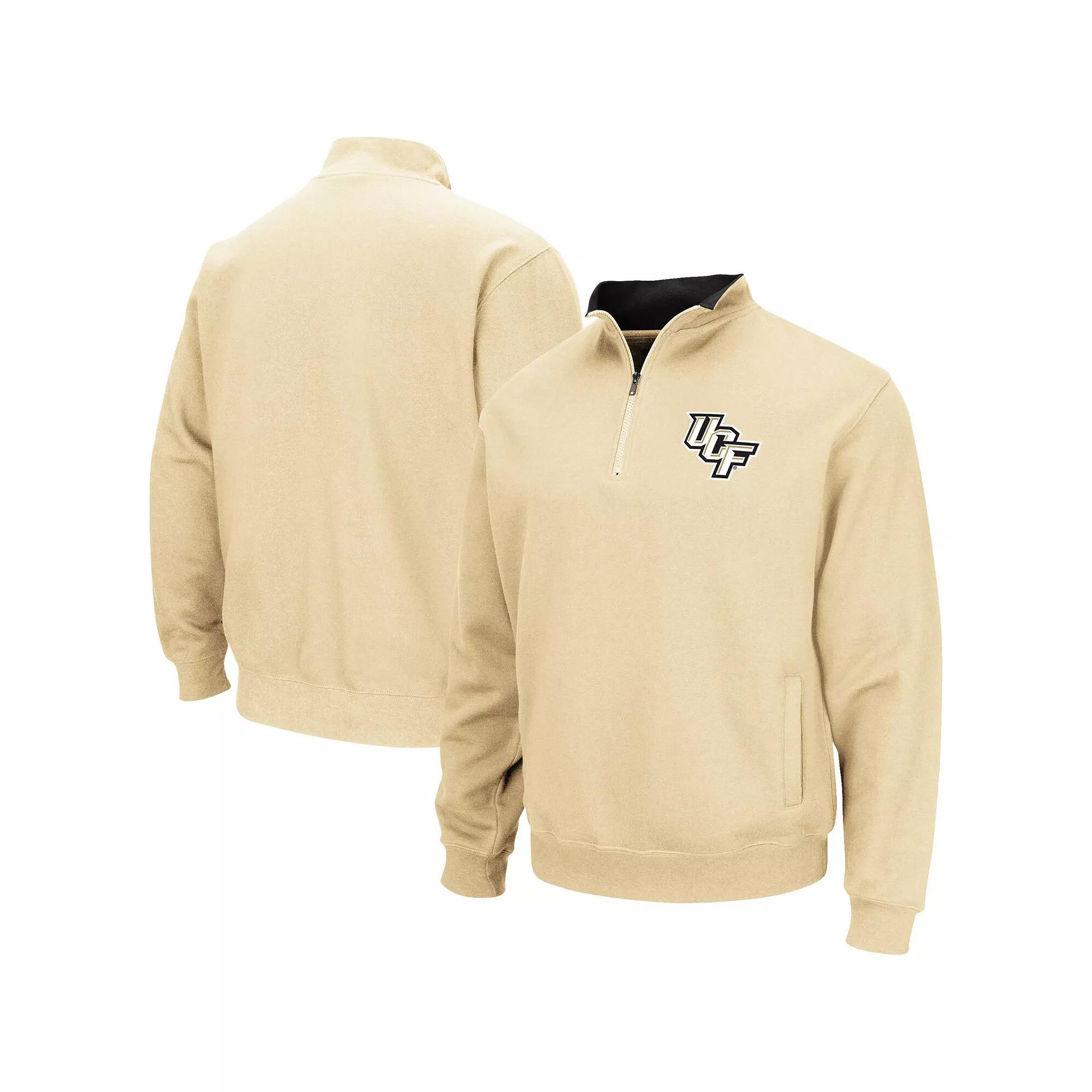 Men's Colosseum Gold UCF Knights Tortugas Quarter-Zip Sweatshirt, Size: Large Product Image