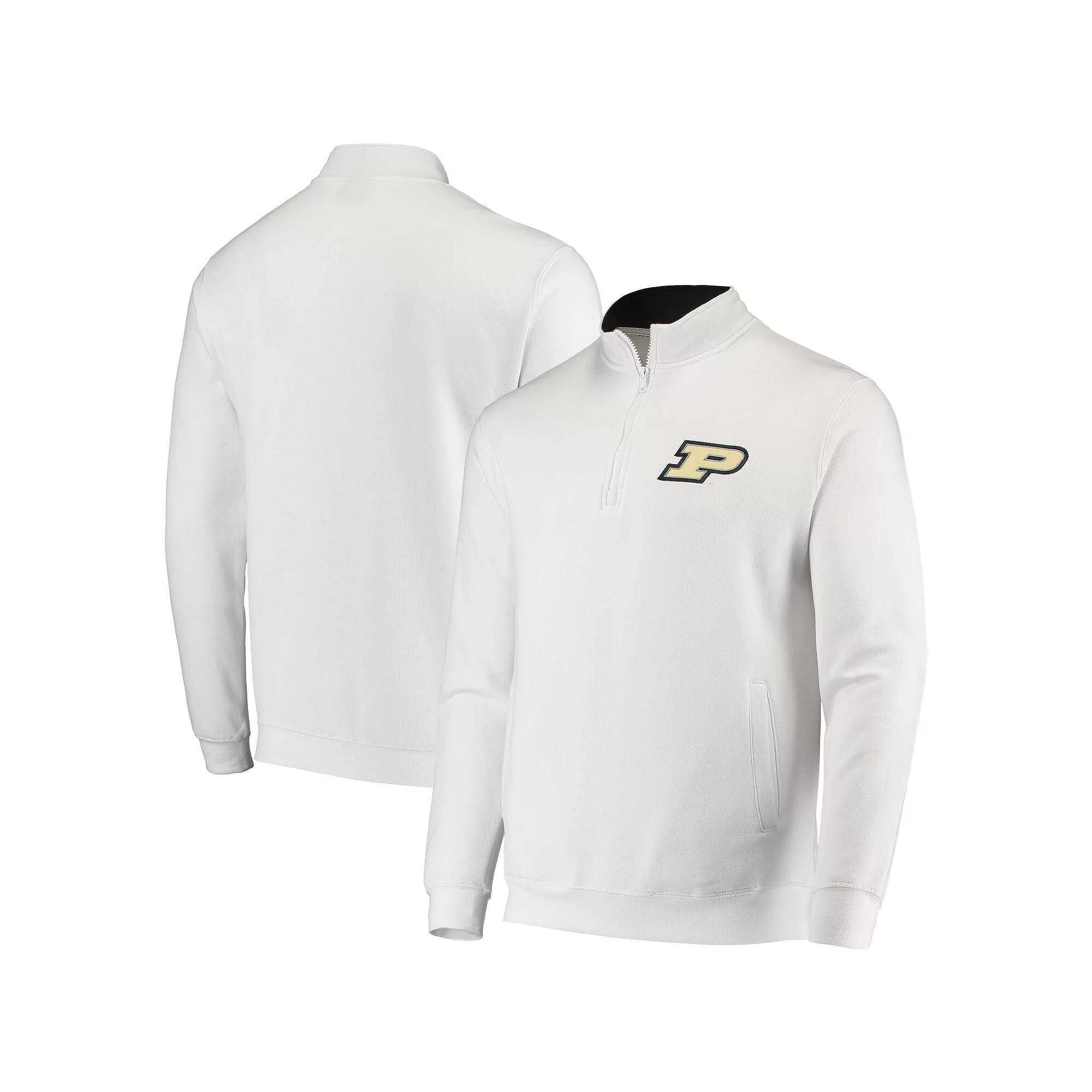 Men's Colosseum White Purdue Boilermakers Tortugas Logo Quarter-Zip Jacket,  Product Image