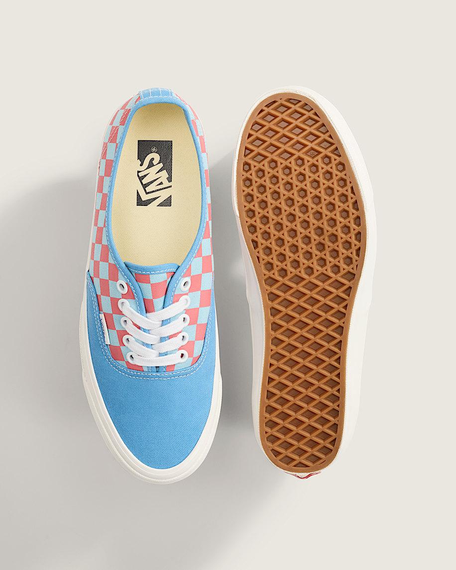 Premium Authentic Checkerboard Shoe in Heritage Blue / Pink| Vans US Product Image
