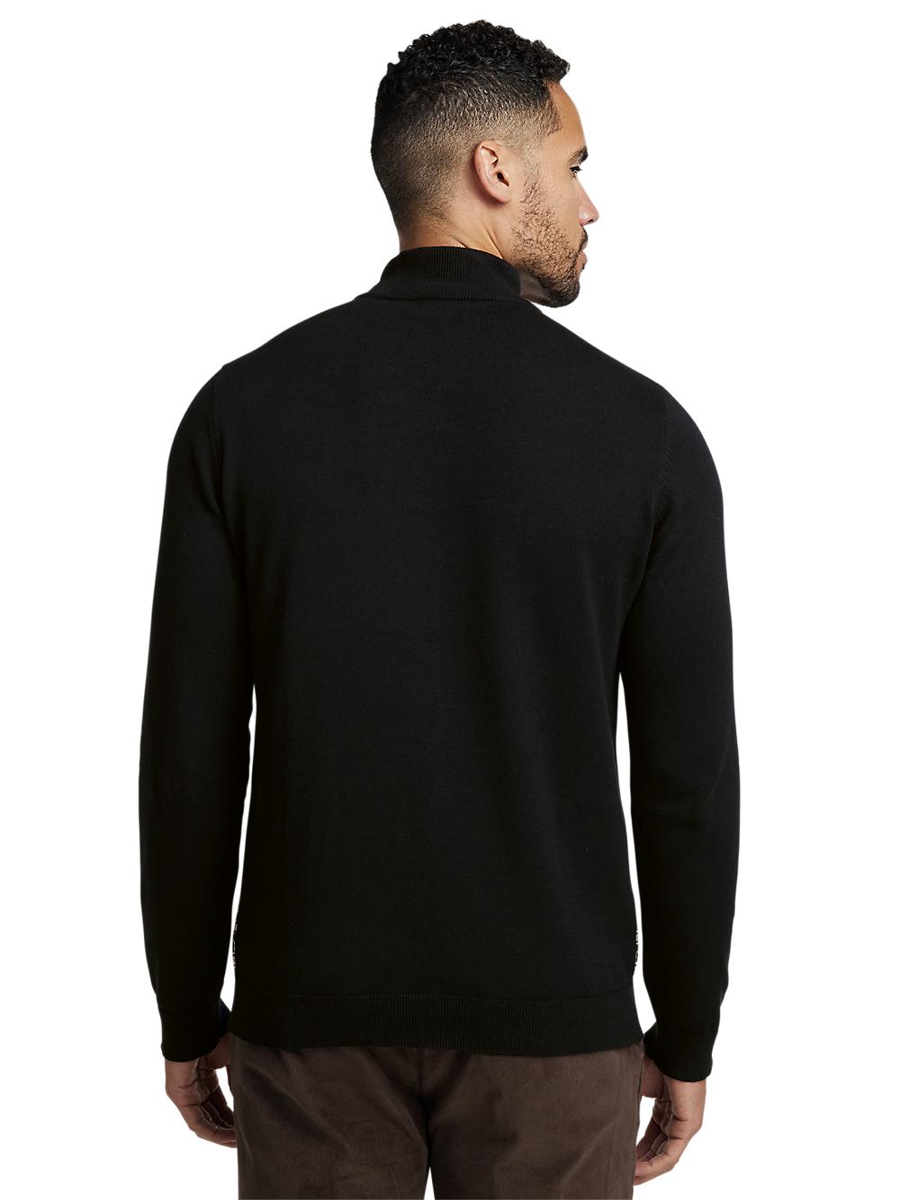 Cotton Mock Neck Sweater - Black Product Image