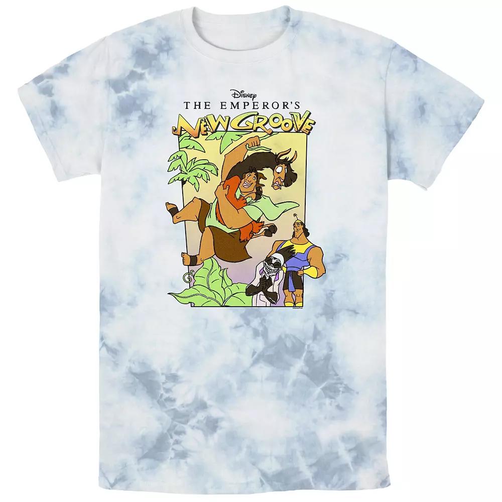Disney's The Emperor's New Grrove Men's Pacha And Kuzco Bombard Wash Graphic Tee, Size: Large, White Blue Product Image