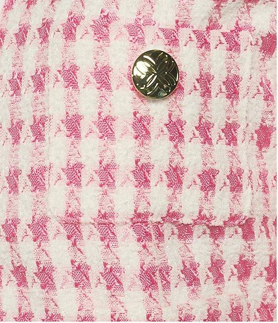 Lilly Pulitzer Rohana Charming Check Boucle Crew Neck Long Sleeve Button Front Jacket Product Image