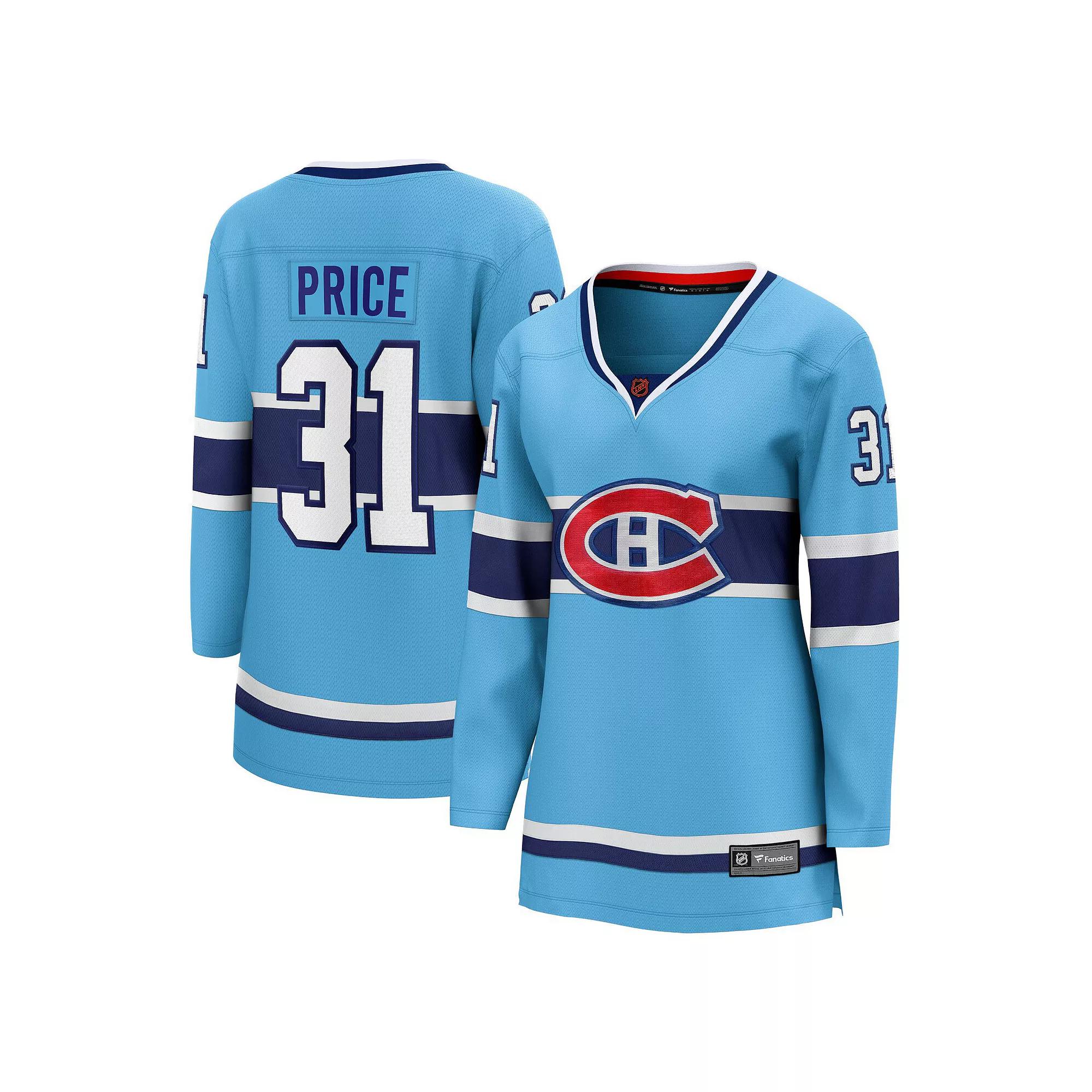 Women's Fanatics Branded Carey Price Light Blue Montreal Canadiens Special Edition 2.0 Breakaway Player Jersey,  Product Image