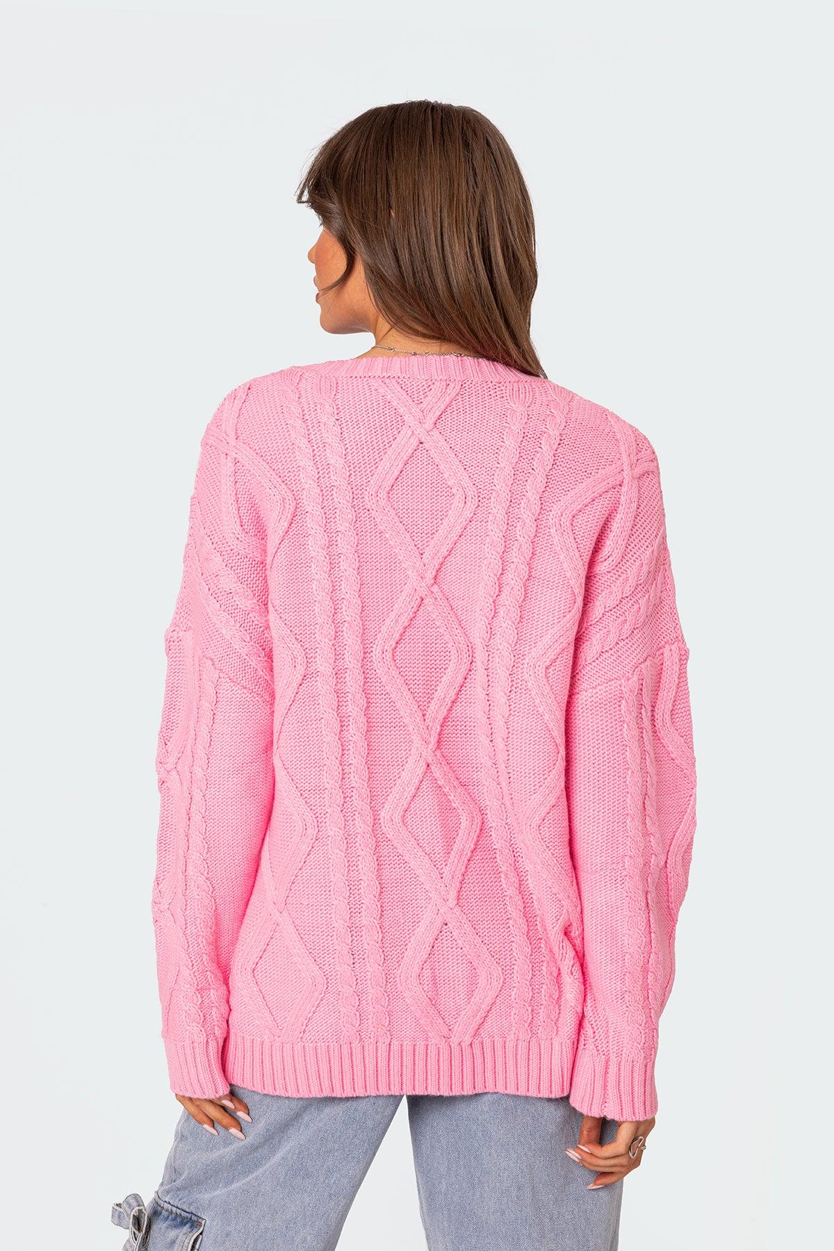 Kennedy Oversized Cable Knit Sweater Product Image