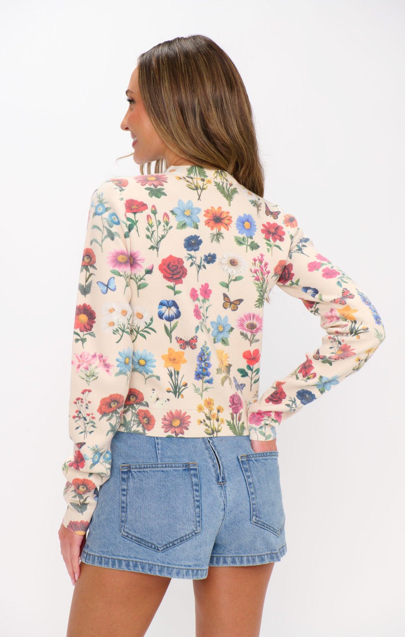 Cafe Cardigan ~ French Floral Knit Product Image