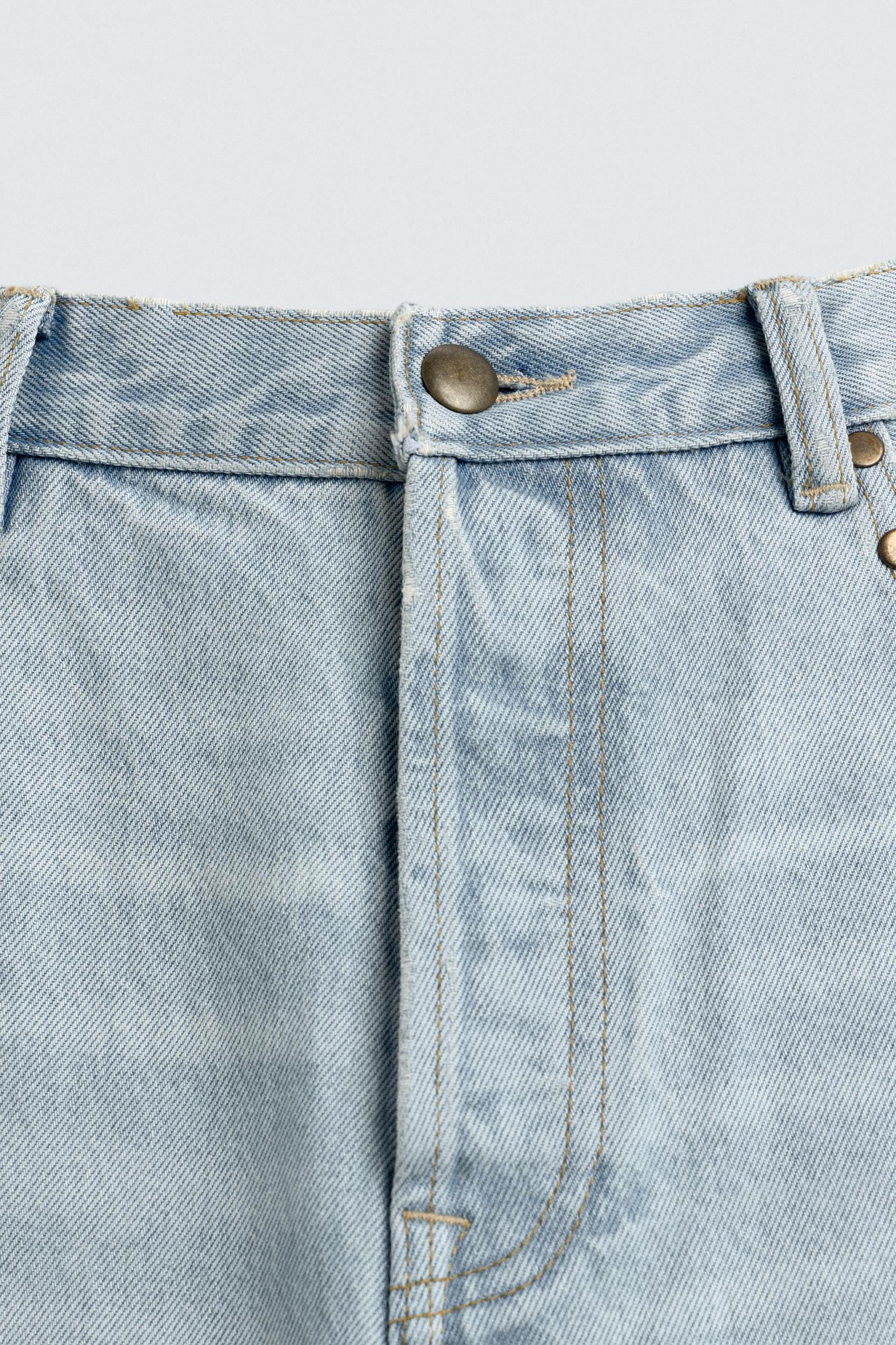 STRAIGHT FIT JEANS WITH METAL STUDS Product Image