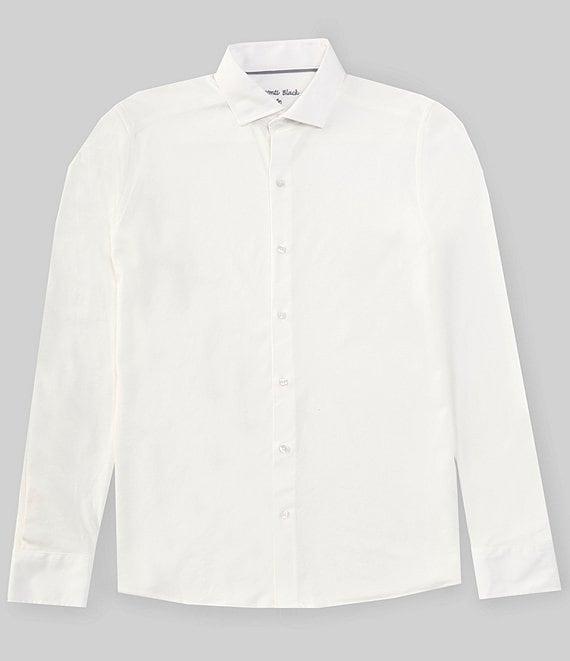 Visconti Melange Stretch Long Sleeve Woven Shirt Product Image
