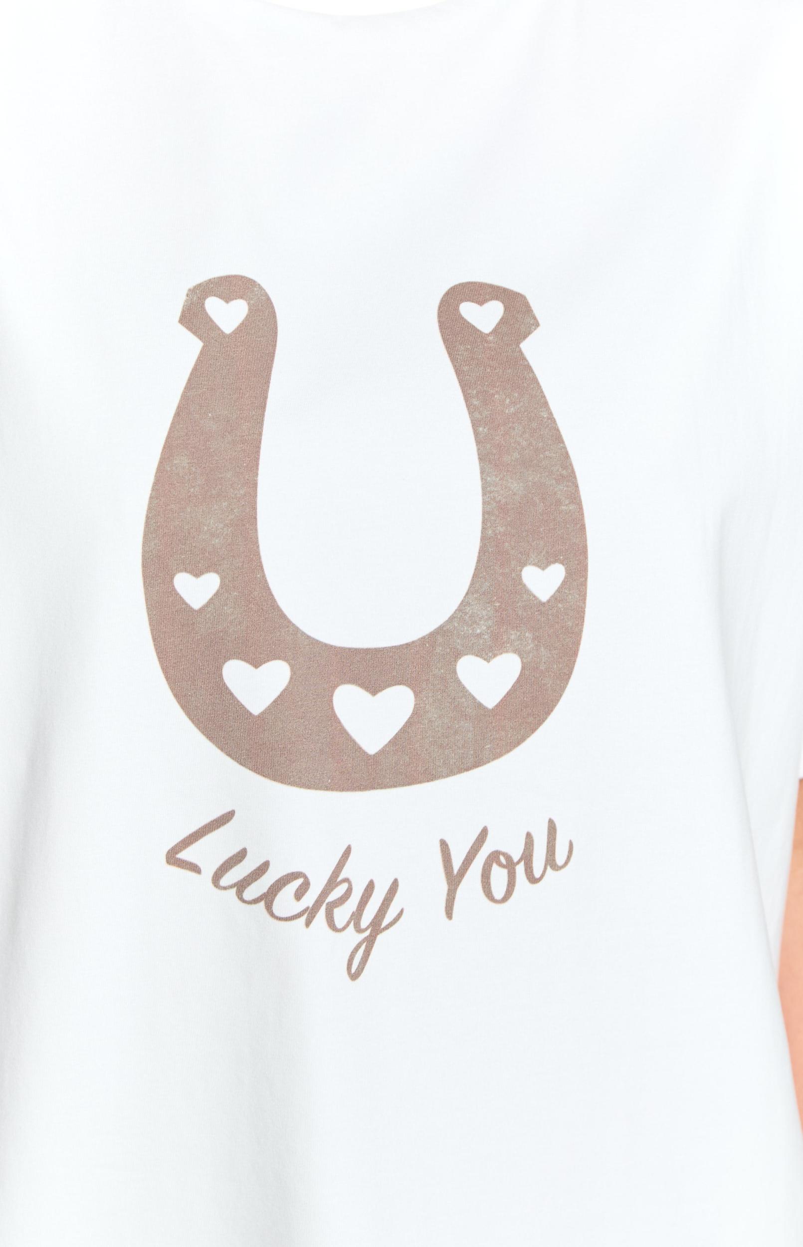 Lucky You White Western Tee Product Image