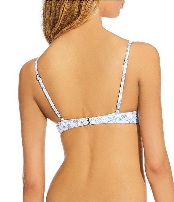 GB Vintage Sea Garden Print Extra High Leg Scoop Front Swim Bottom Product Image