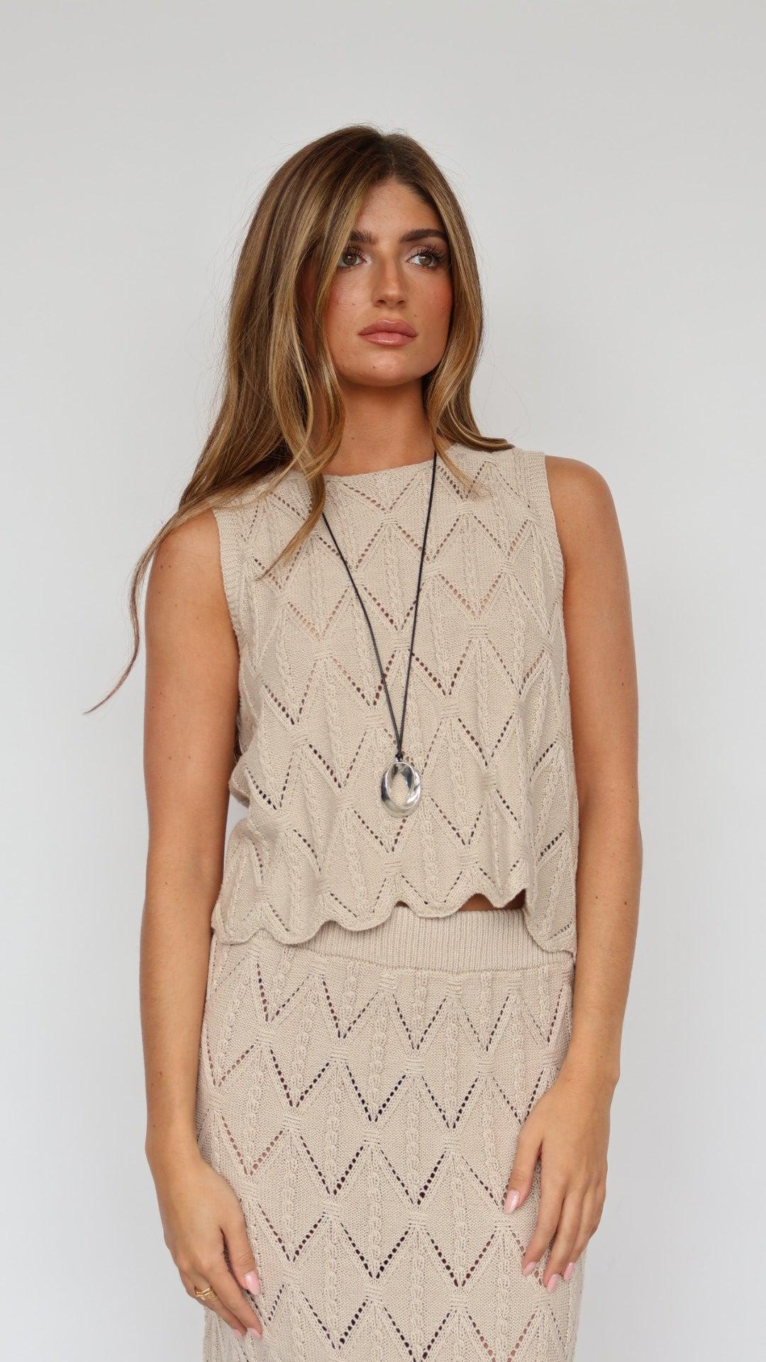 Scallop Knit Top Product Image