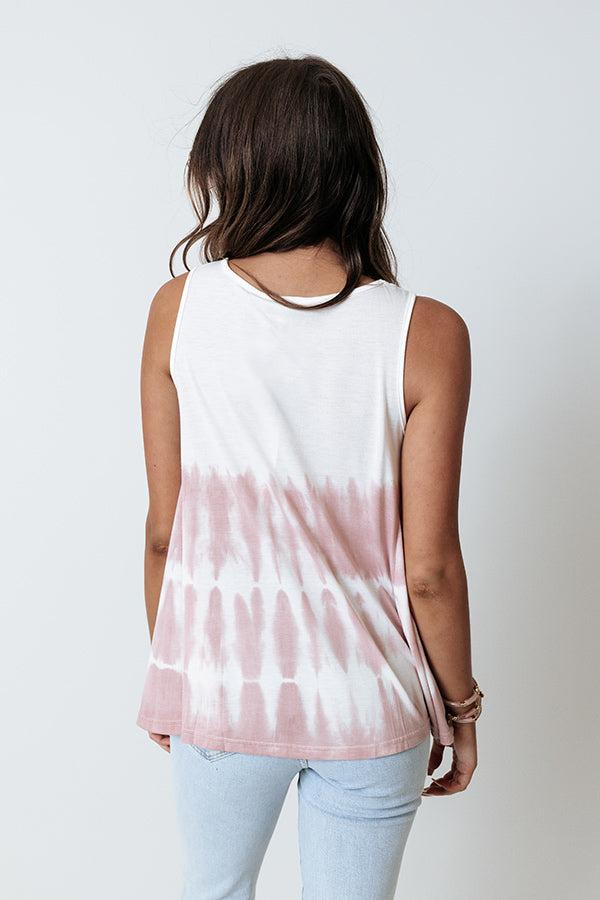 Valley Accent Tie Dye Top In Blush Product Image