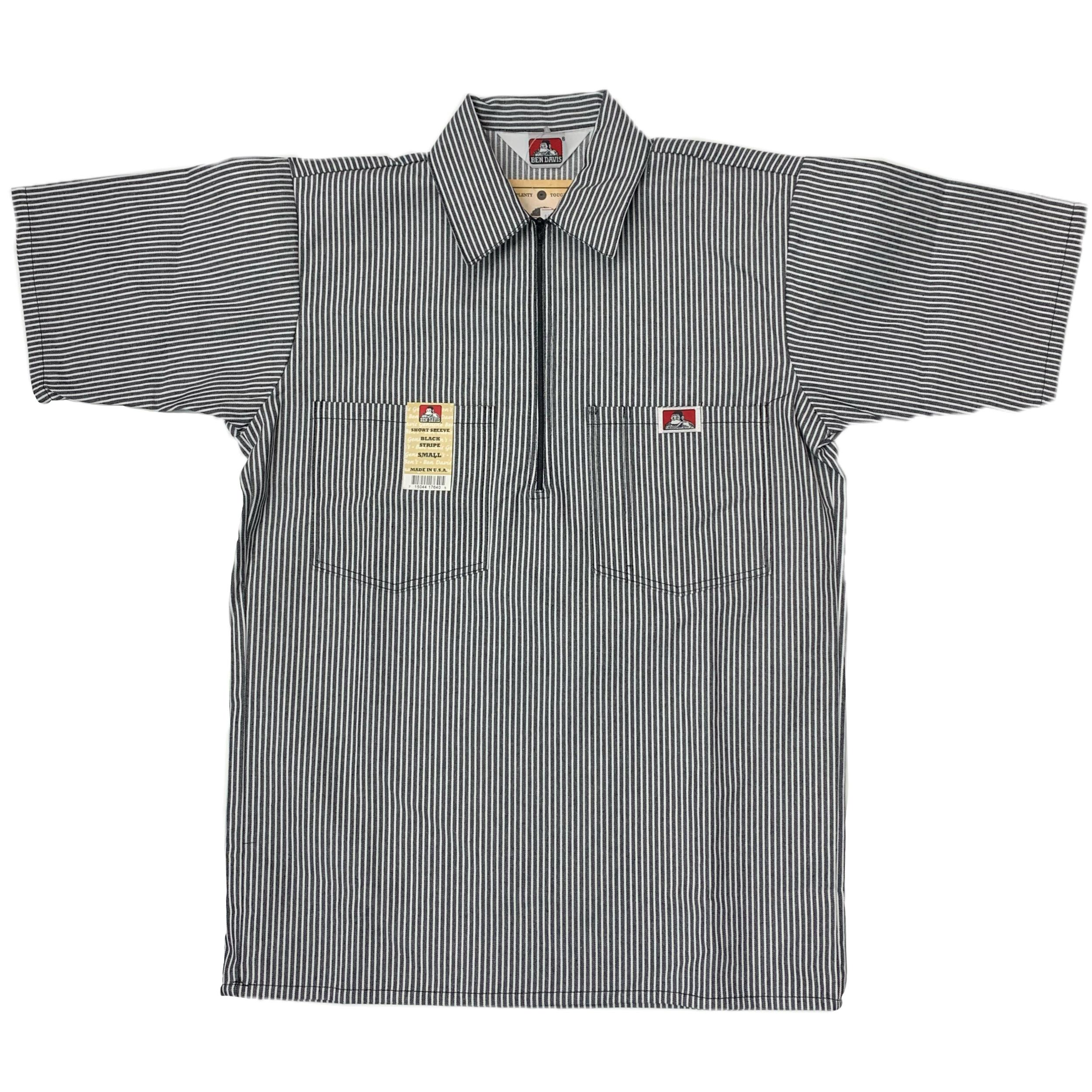 Ben Davis Short Sleeve Striped Half-Zip Shirt Male Product Image