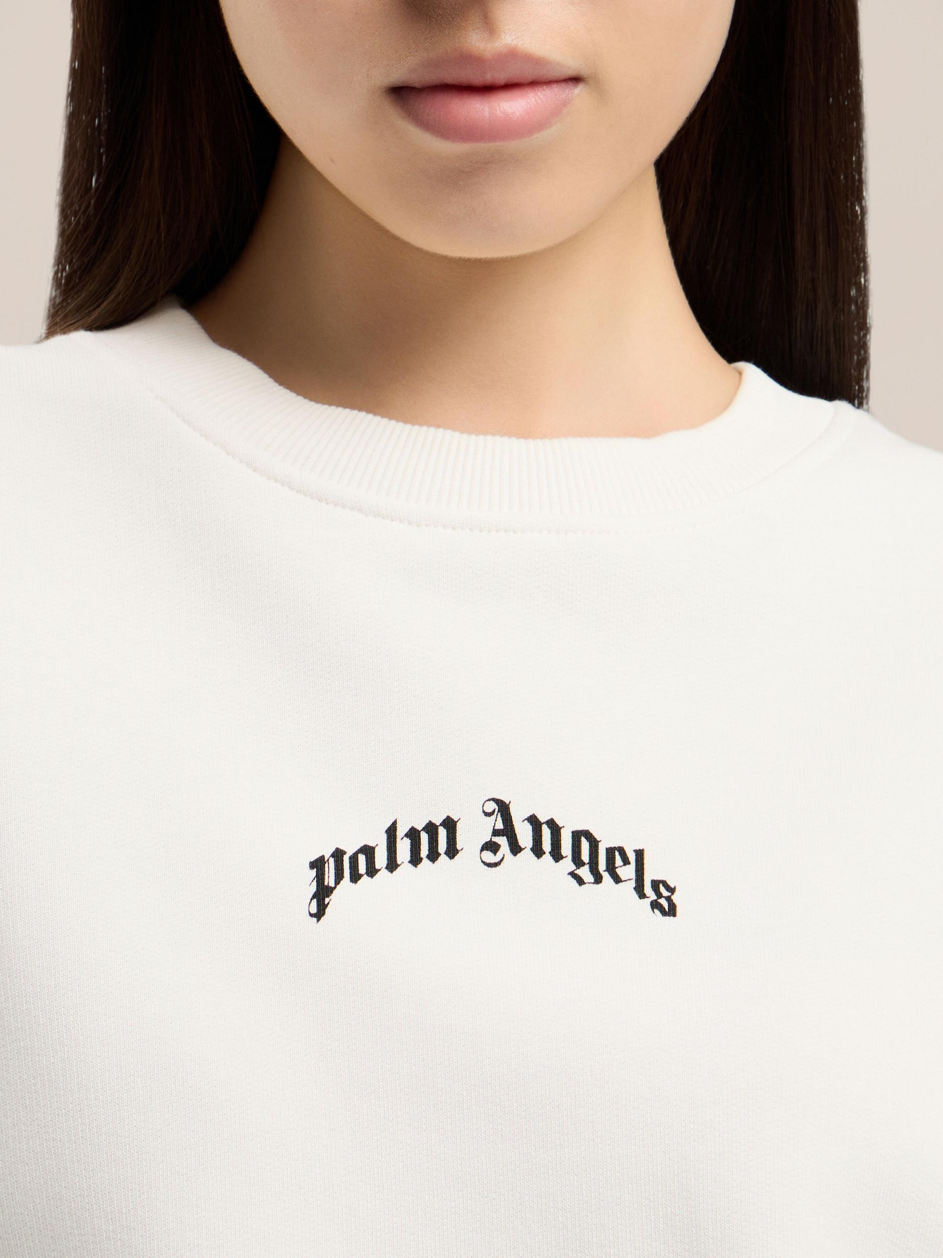Curved Logo Loose Crop Sweatshirt Product Image