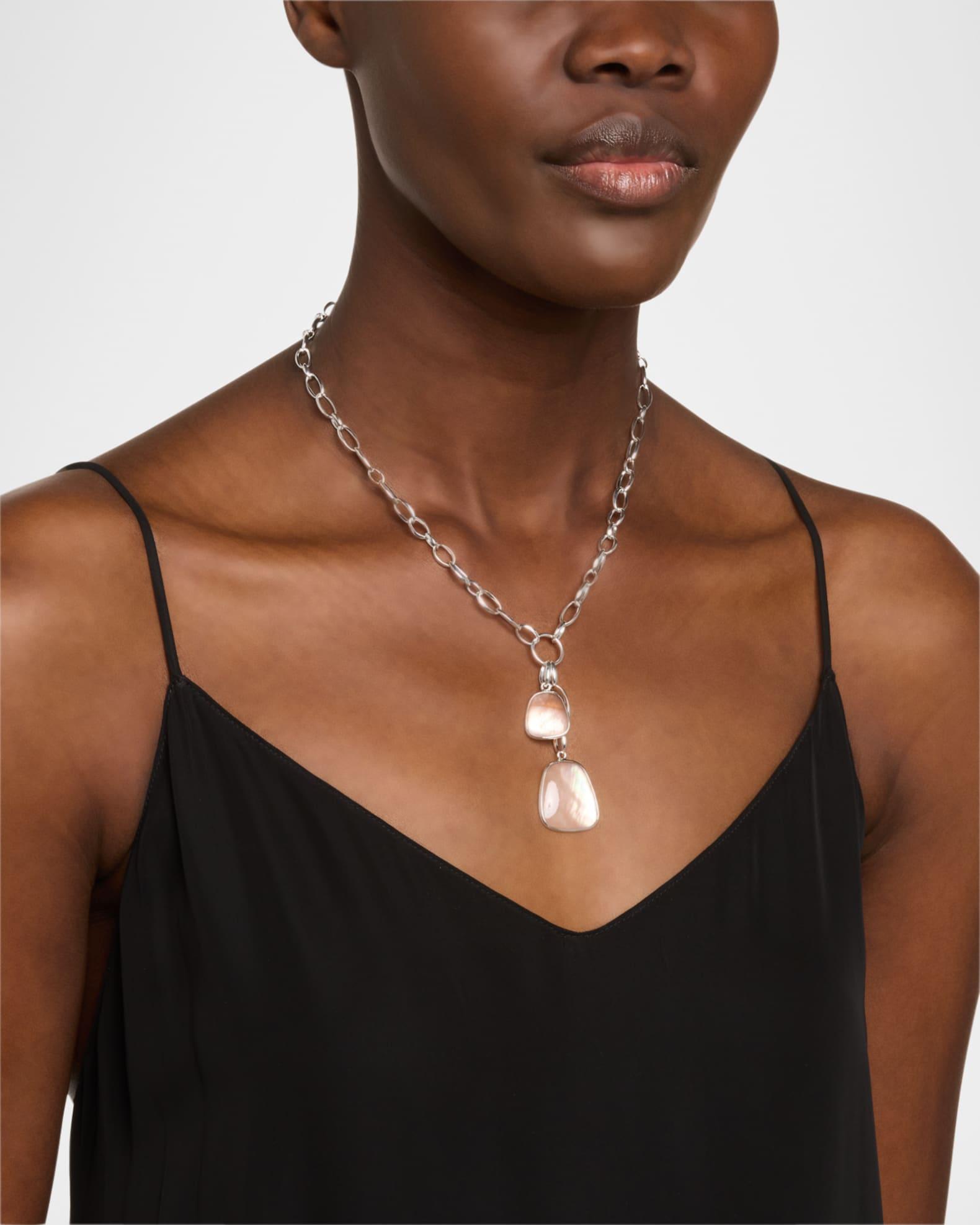 Rock Candy Sterling Silver Keystone Pendant Chain Necklace Product Image