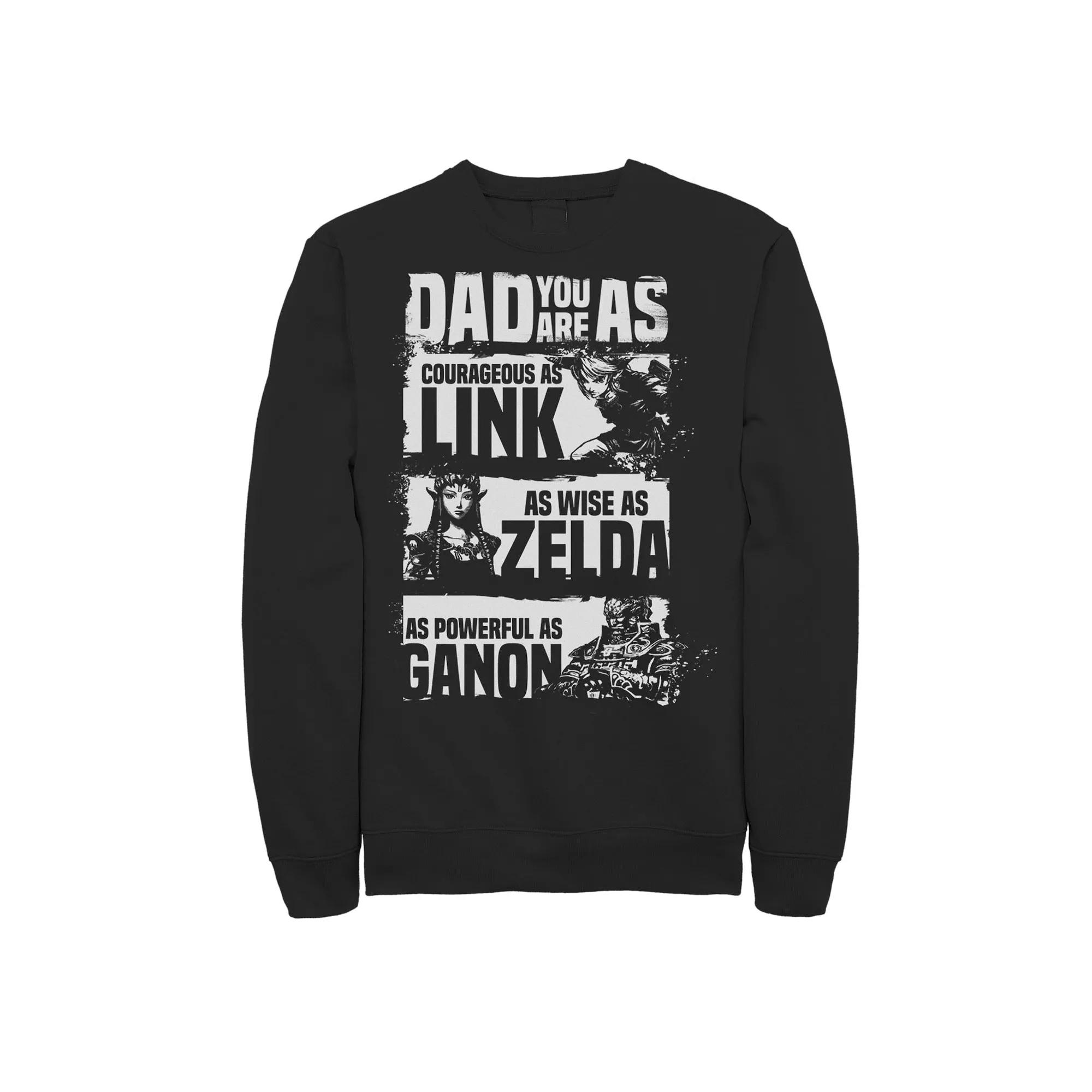 Men's Nintendo Legend Of Zelda Dad Relates To Game Fleece, Size: 3XL, Black Product Image