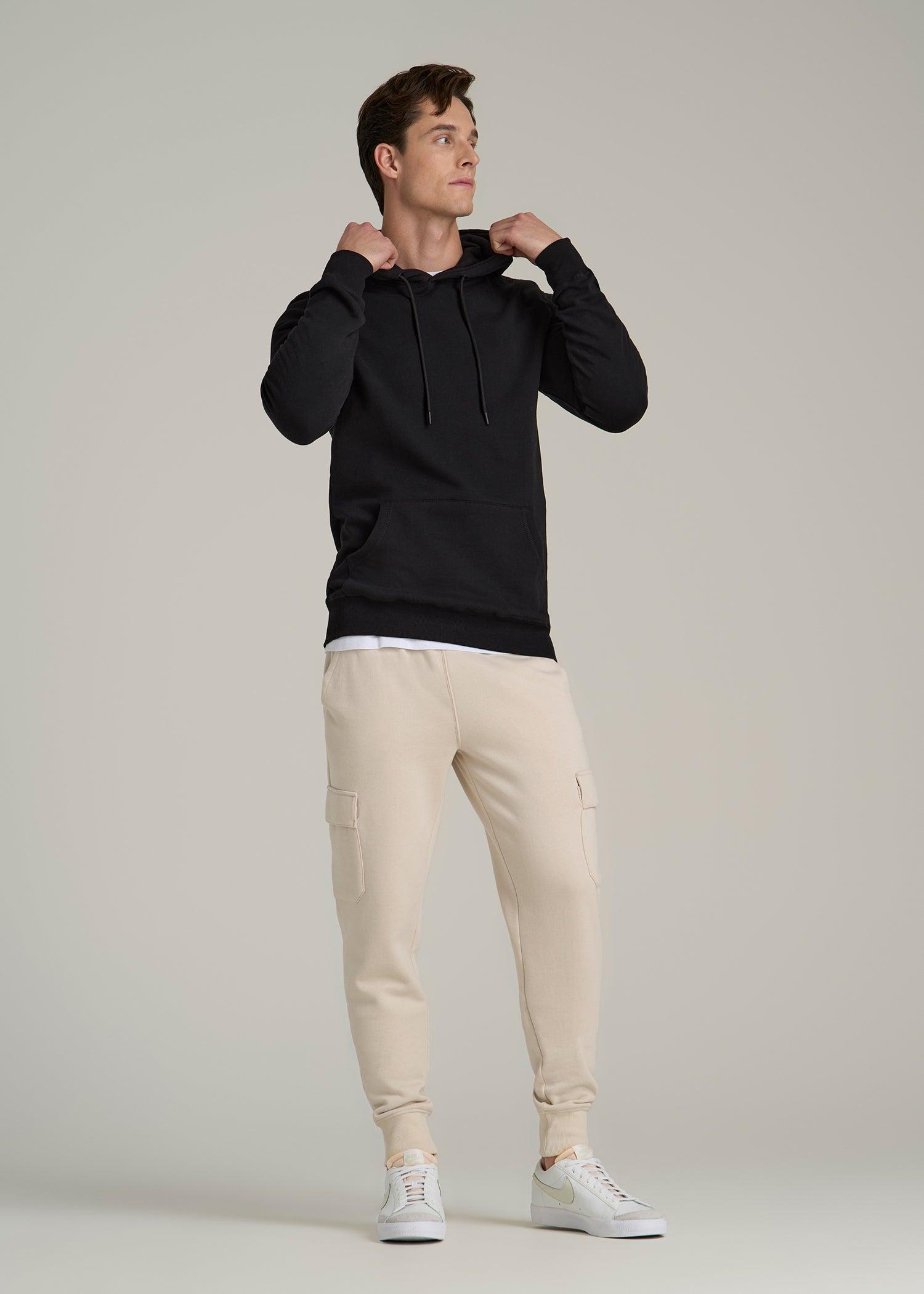 Wearever Fleece Pullover Hoodie for Tall Men in Black Male Product Image