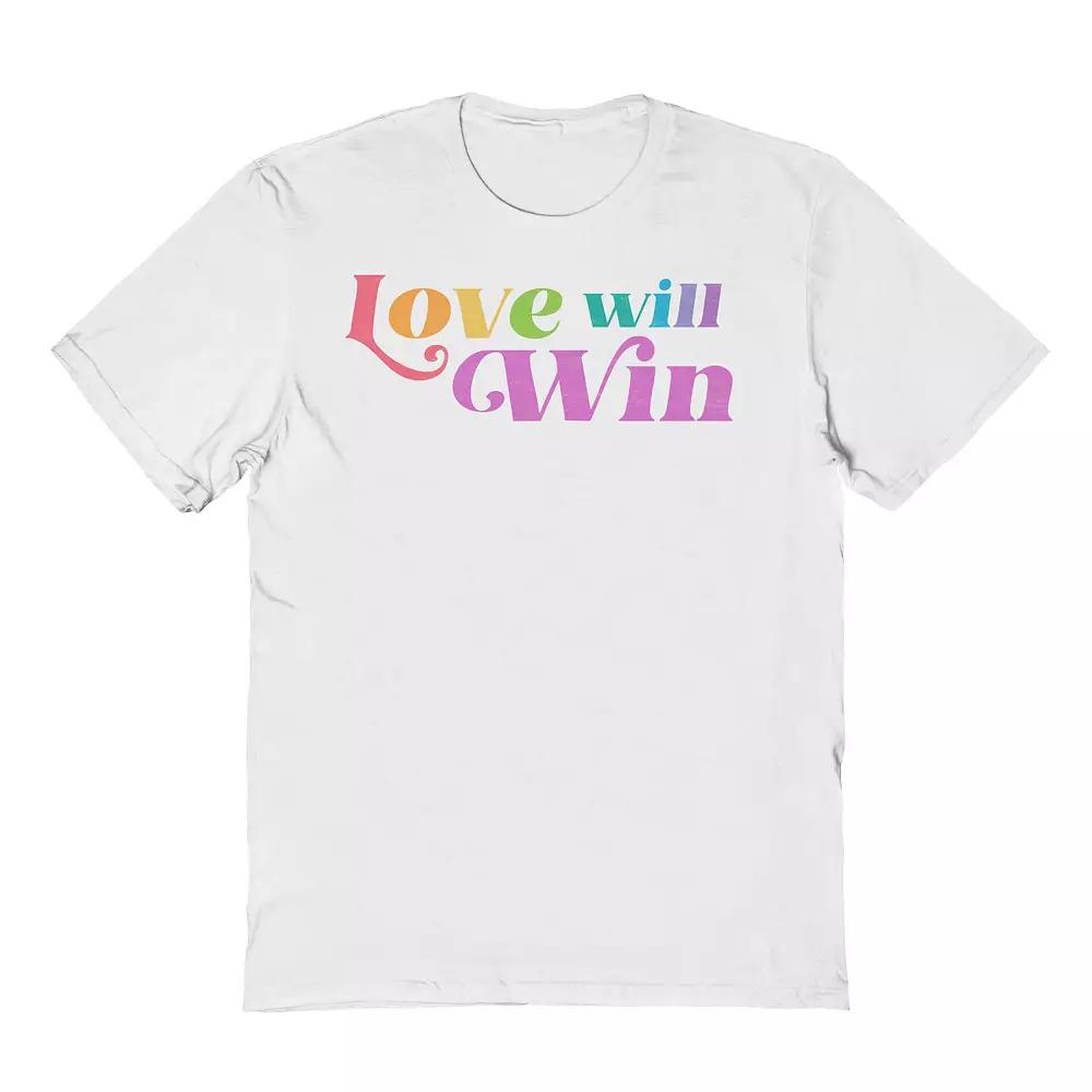 Men's Grayson Threads The Label Love Will Win Pride Graphic Tee, Size: Large, White Product Image
