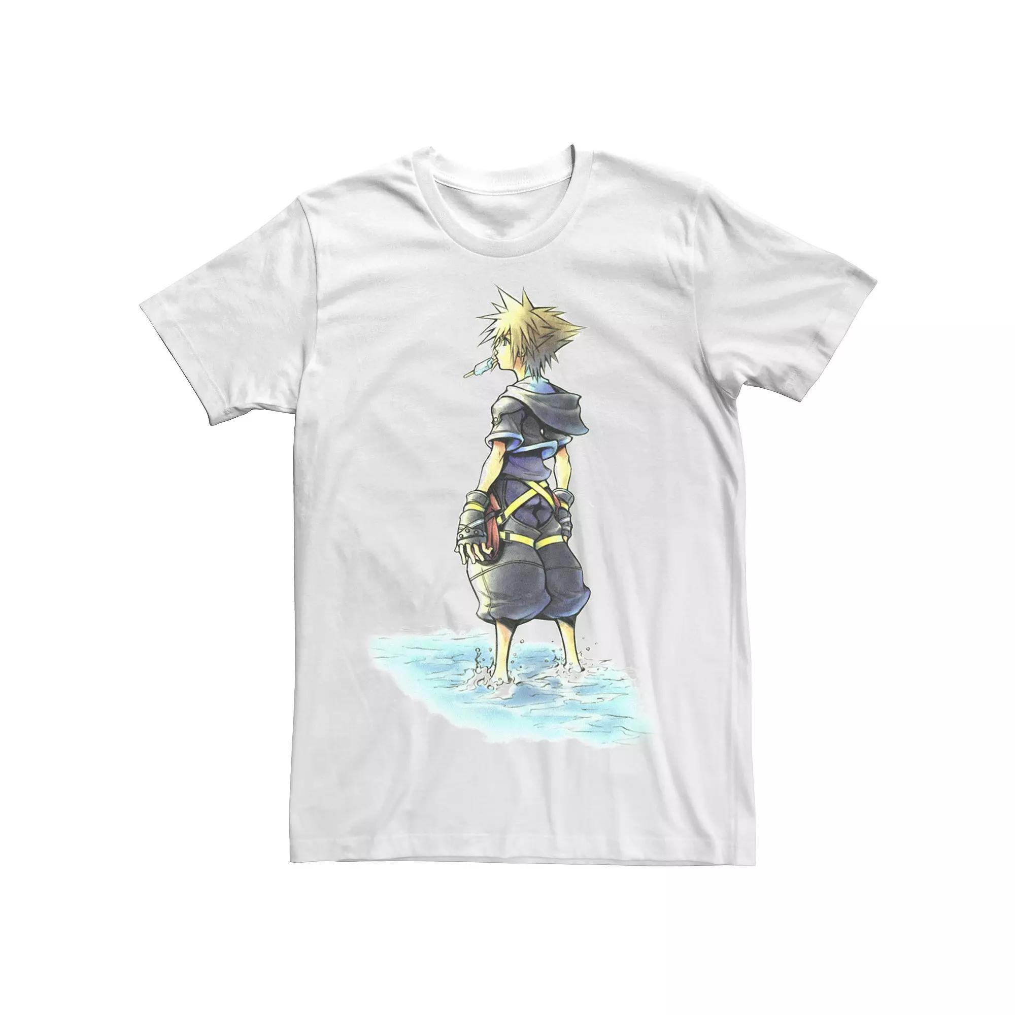 Men's Kingdom Hearts Feet Wet Watercolor Tee, Size: XL, White Product Image