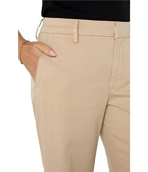 Liverpool Los Angeles Petite Size Kelsey Twill Mid Rise Wide Leg Pants Product Image