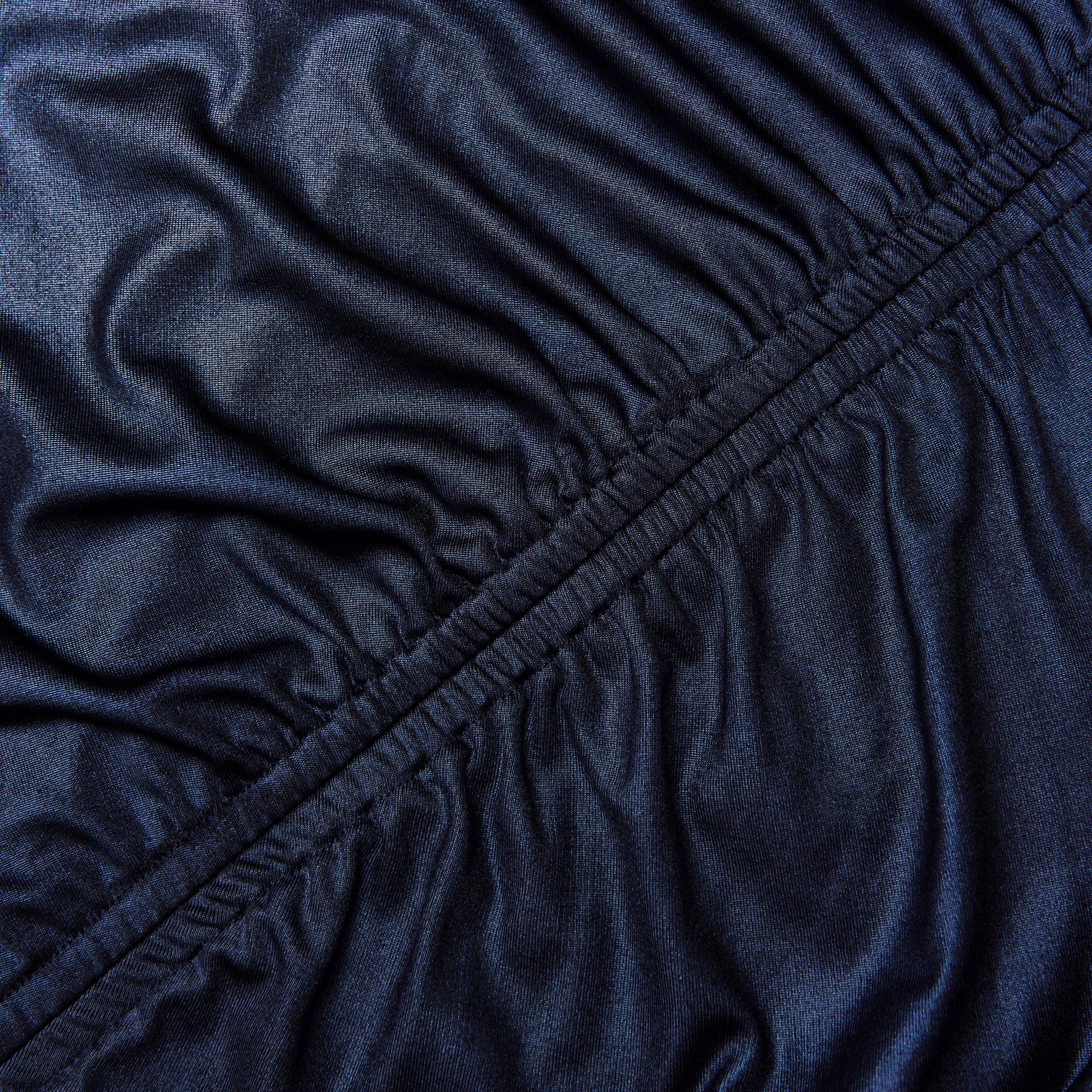 Navy Metallic Gathered Maxi Dress Product Image