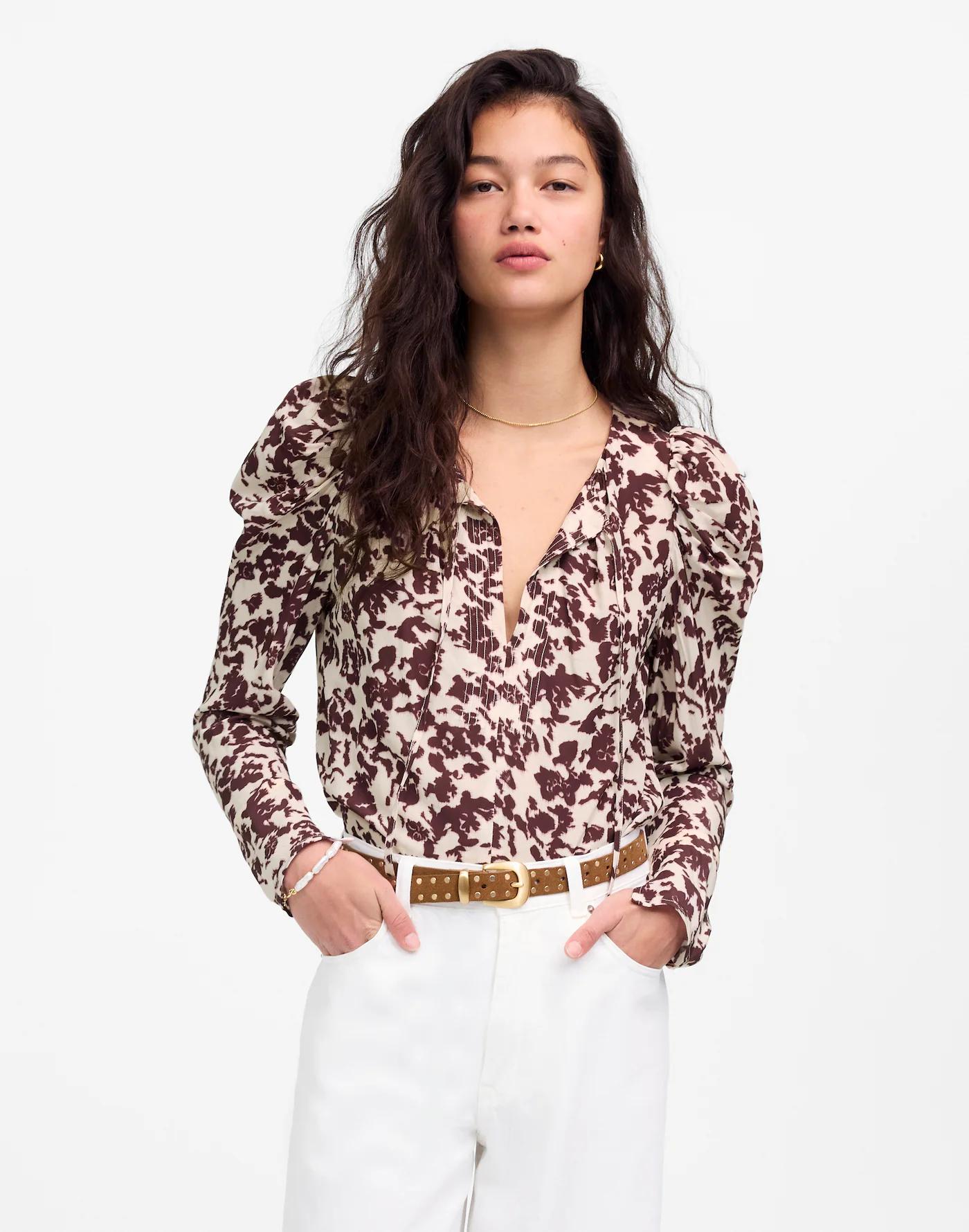 Draped Tie-Front Top Product Image