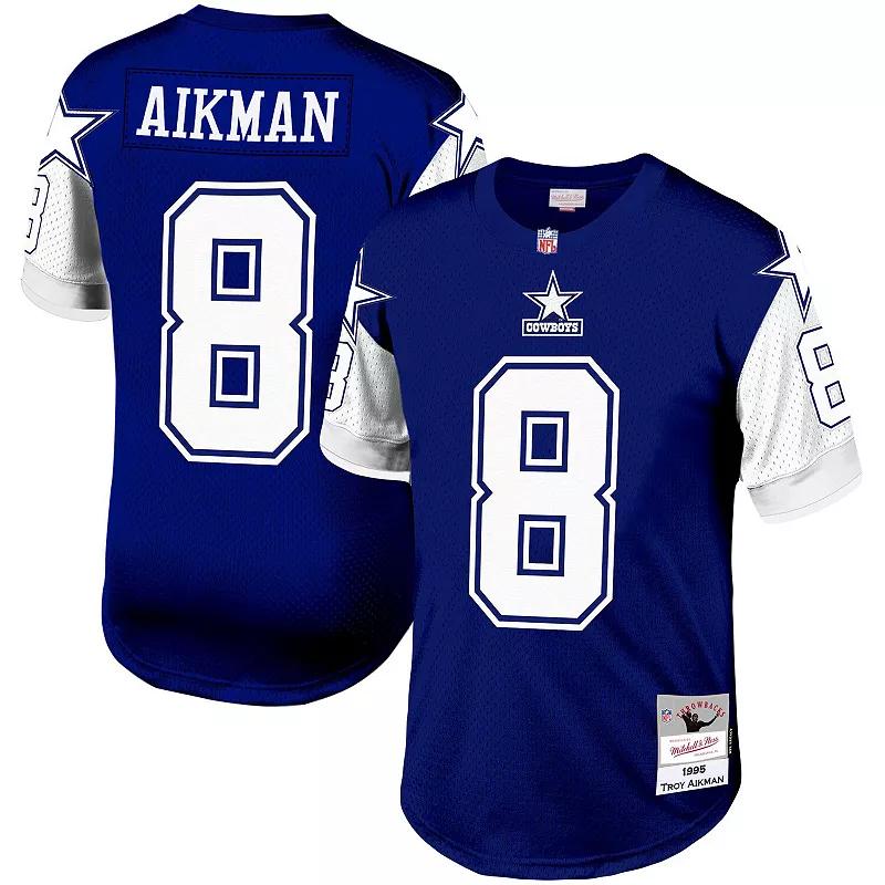 Men's Mitchell & Ness Troy Aikman Navy Dallas Cowboys Legacy Replica Jersey, Size: 5XL, Blue Product Image