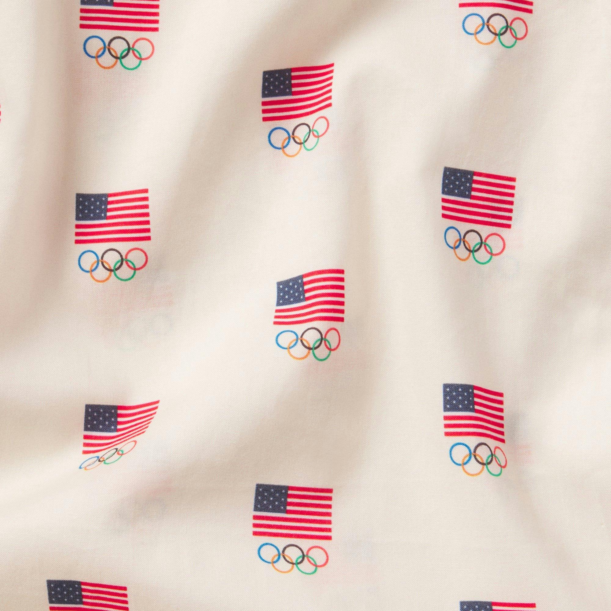 SKIMS FOR TEAM USA COTTON POPLIN MENS OLYMPIC BOXER | ECRU Product Image