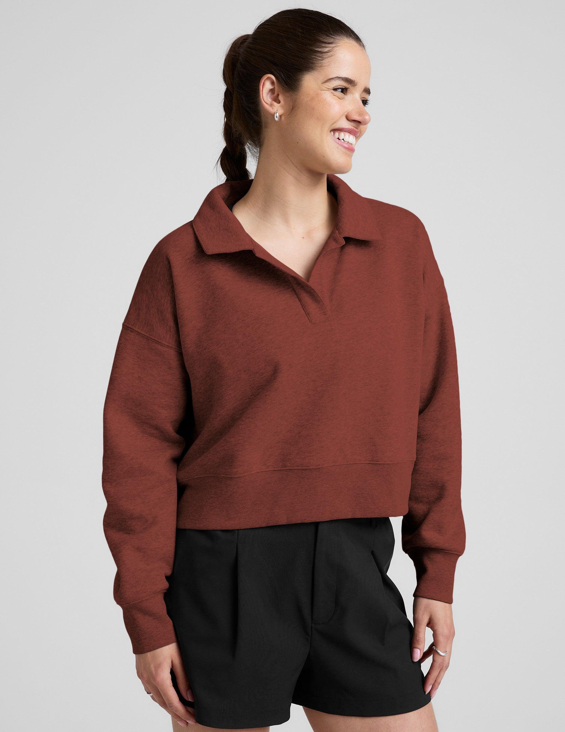 LuxeFleece Collared Sweatshirt Product Image