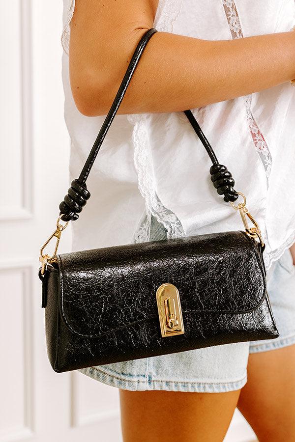 Sweet Energy Faux Leather Purse in Black Product Image