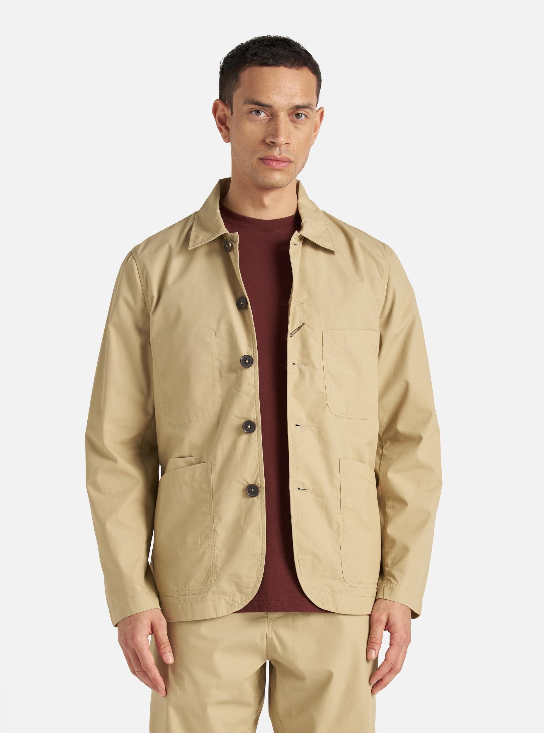 Universal Works Bakers Jacket in Sand Recycled Polytech Product Image