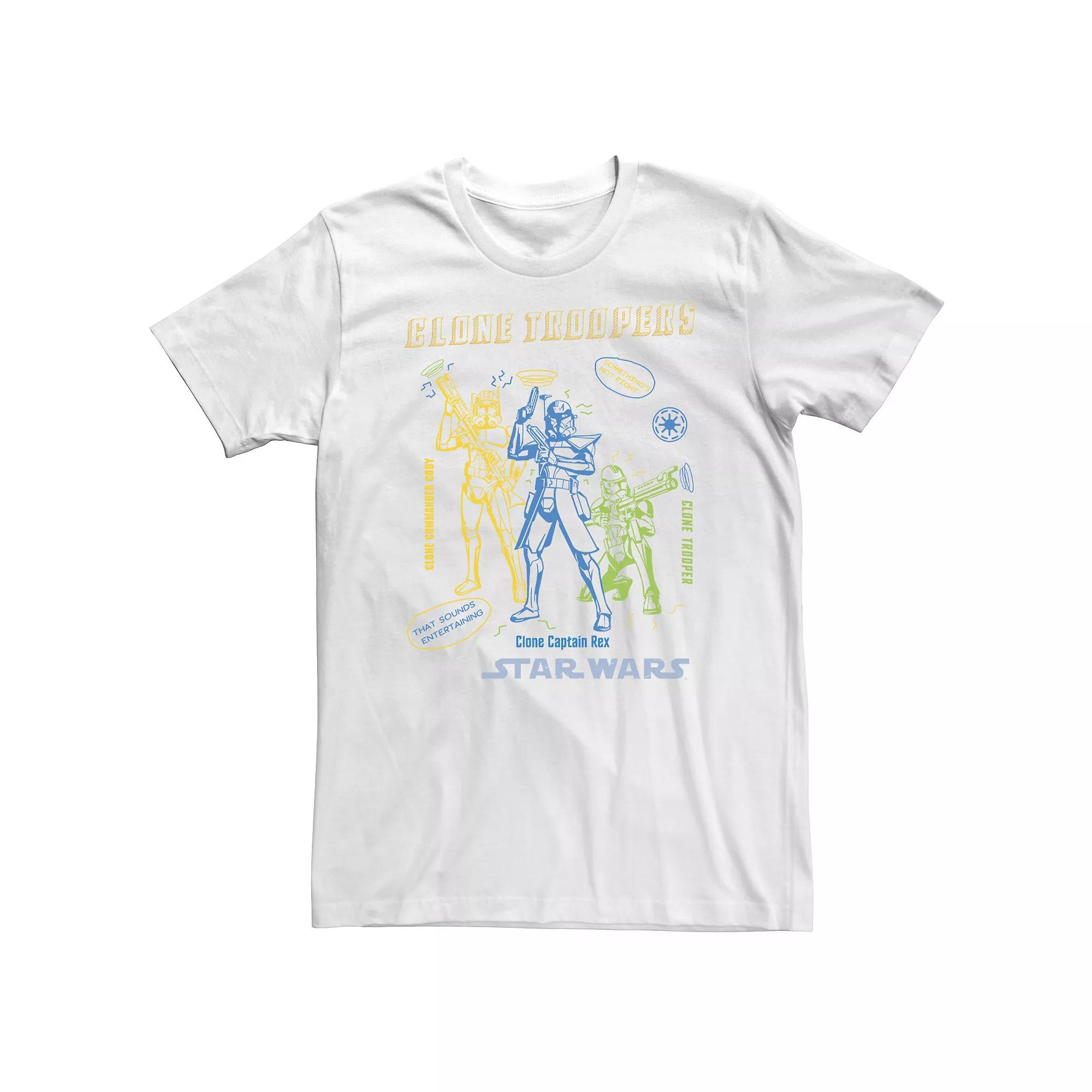 Big & Tall Star Wars: Clone Wars Clone Troopers Doodles Tee, Men's,  Product Image