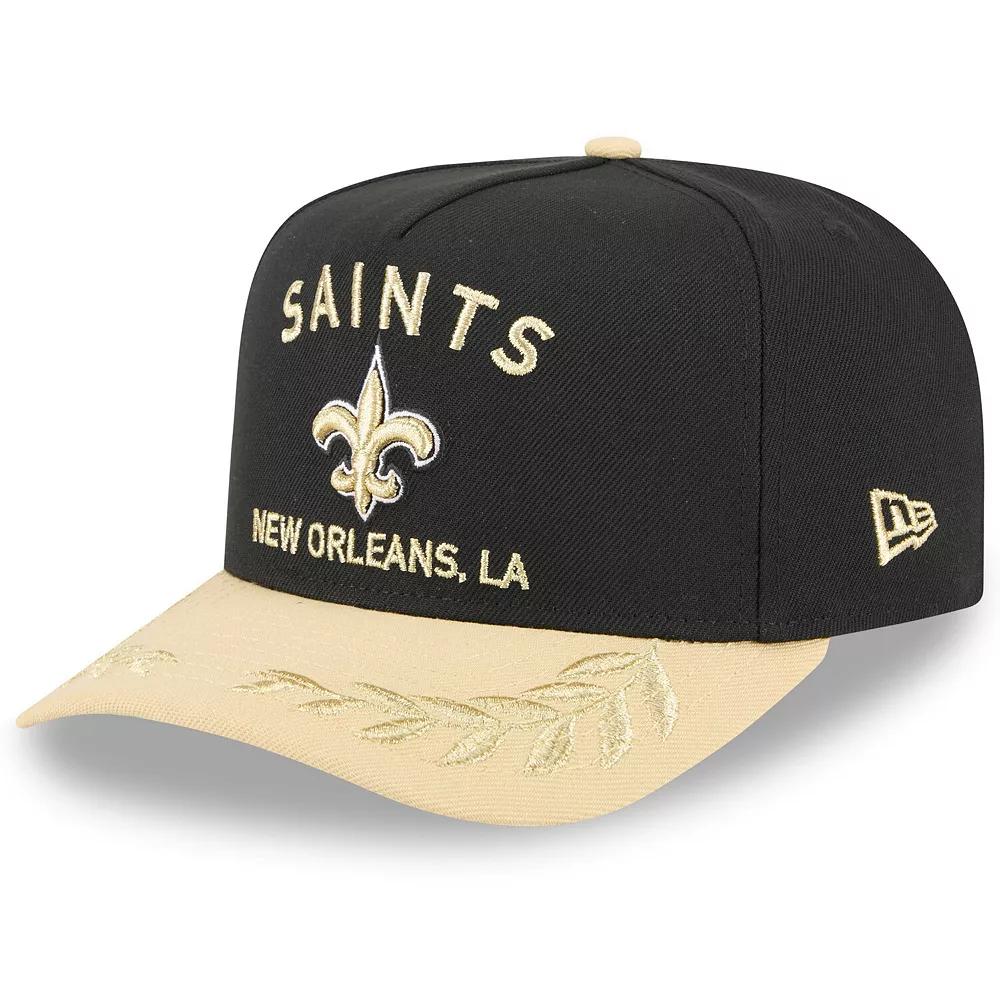 Men's New Era  Black/Gold New Orleans Saints 2025 NFL Draft A-Frame 9FIFTY Snapback Hat Product Image