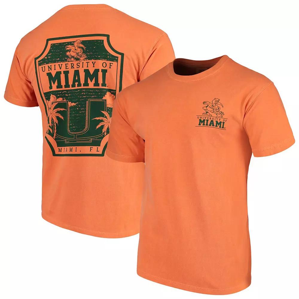 Men's Orange Miami Hurricanes Comfort Colors Campus Icon T-Shirt, Size: XL Product Image