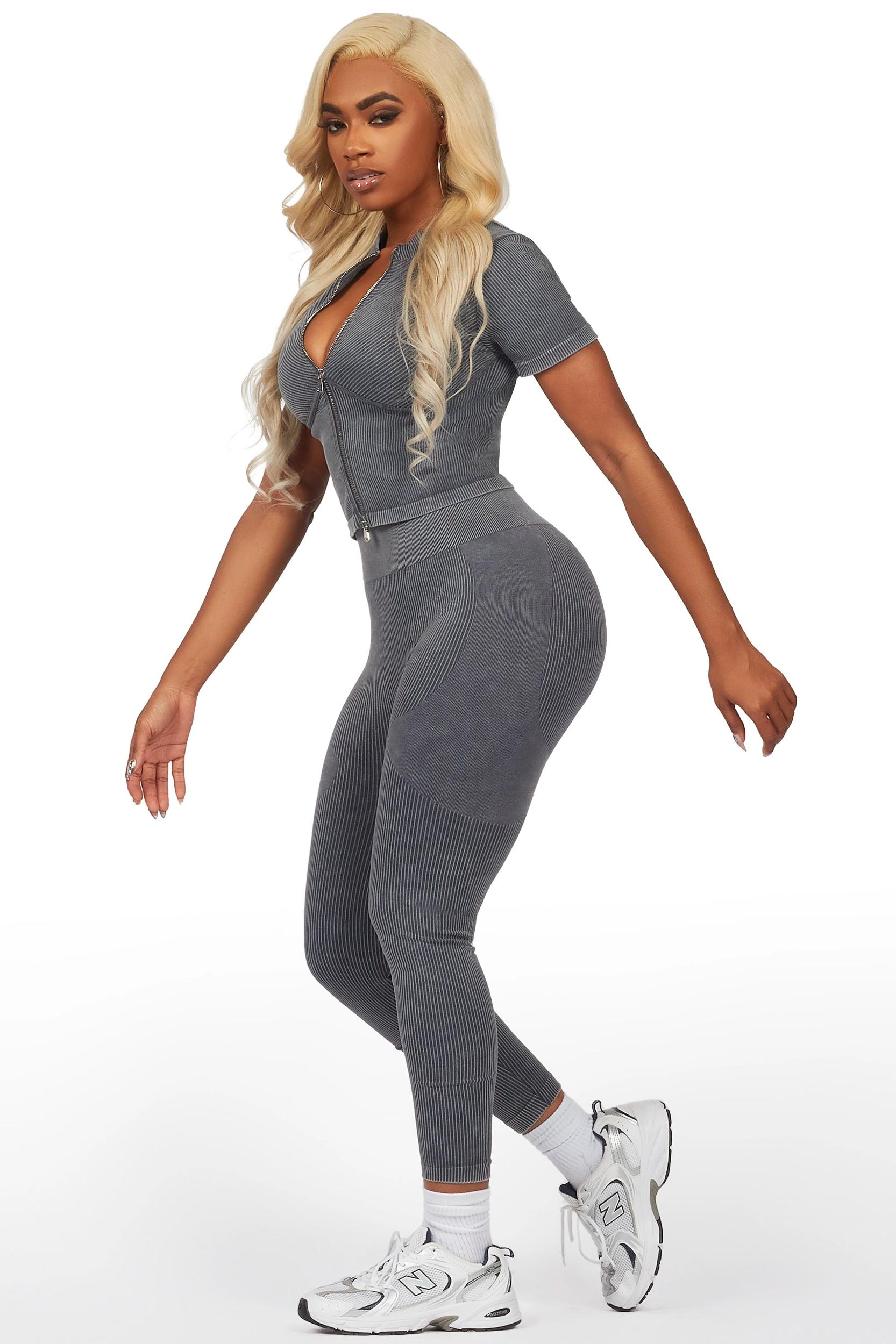 Catira Grey Short Sleeve Active Set Female Product Image